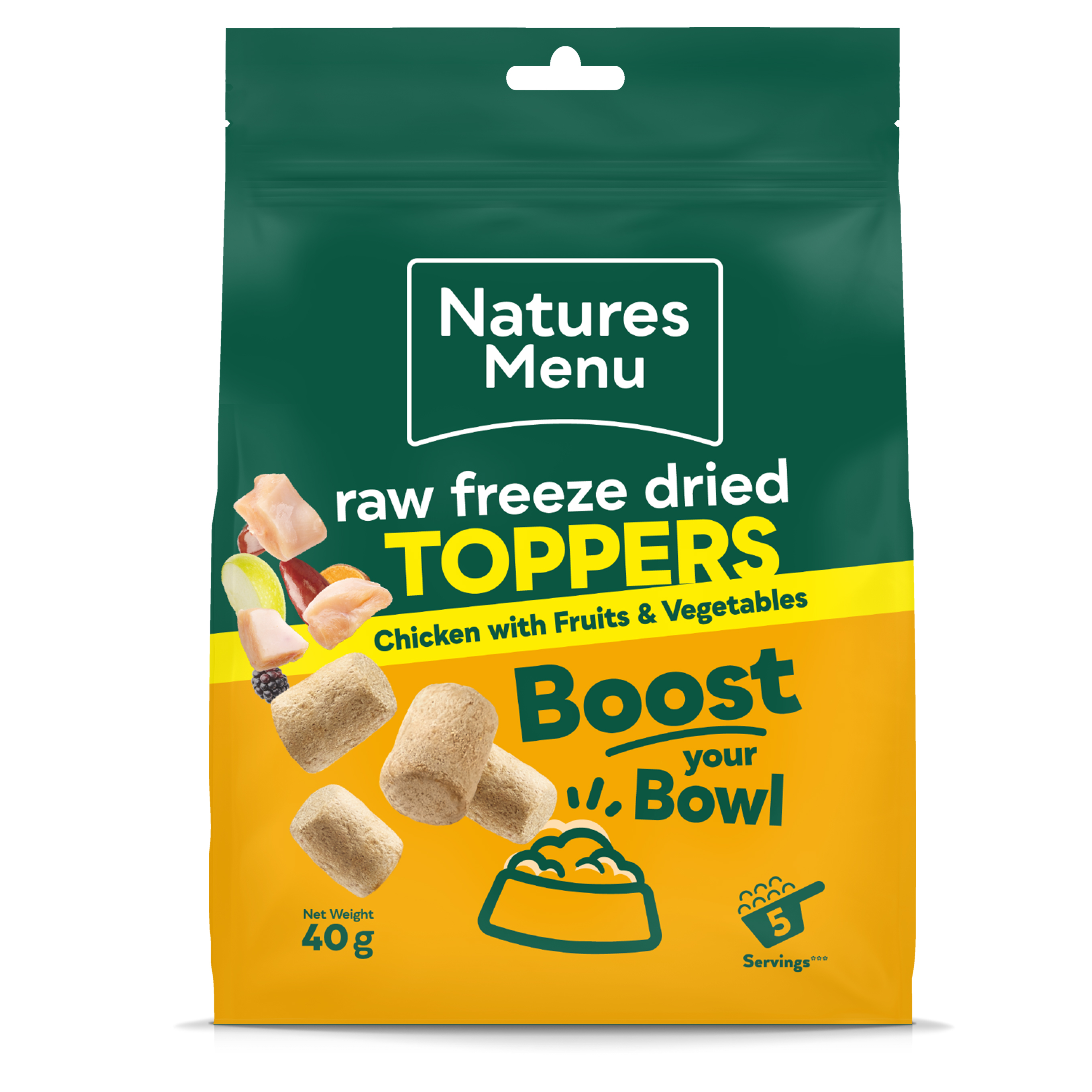 Natures Menu Adult Dog Raw Freeze Dried Toppers Chicken 40g