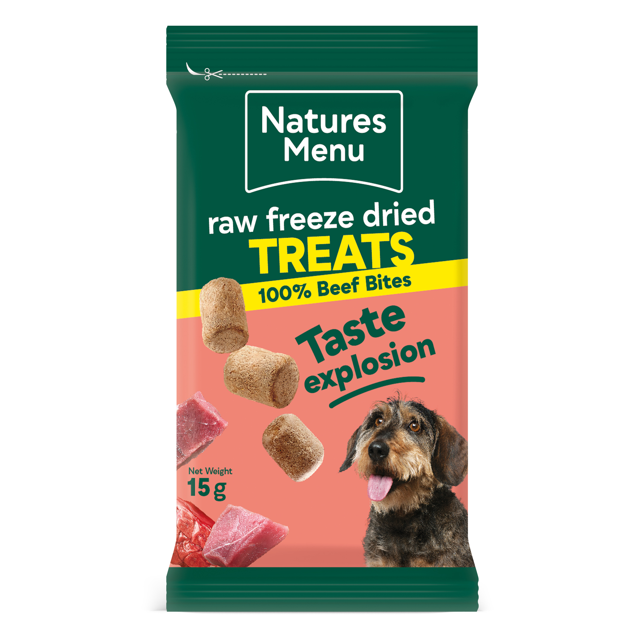 Natures Menu Raw Freeze Dried Beef Bites Dog Treats