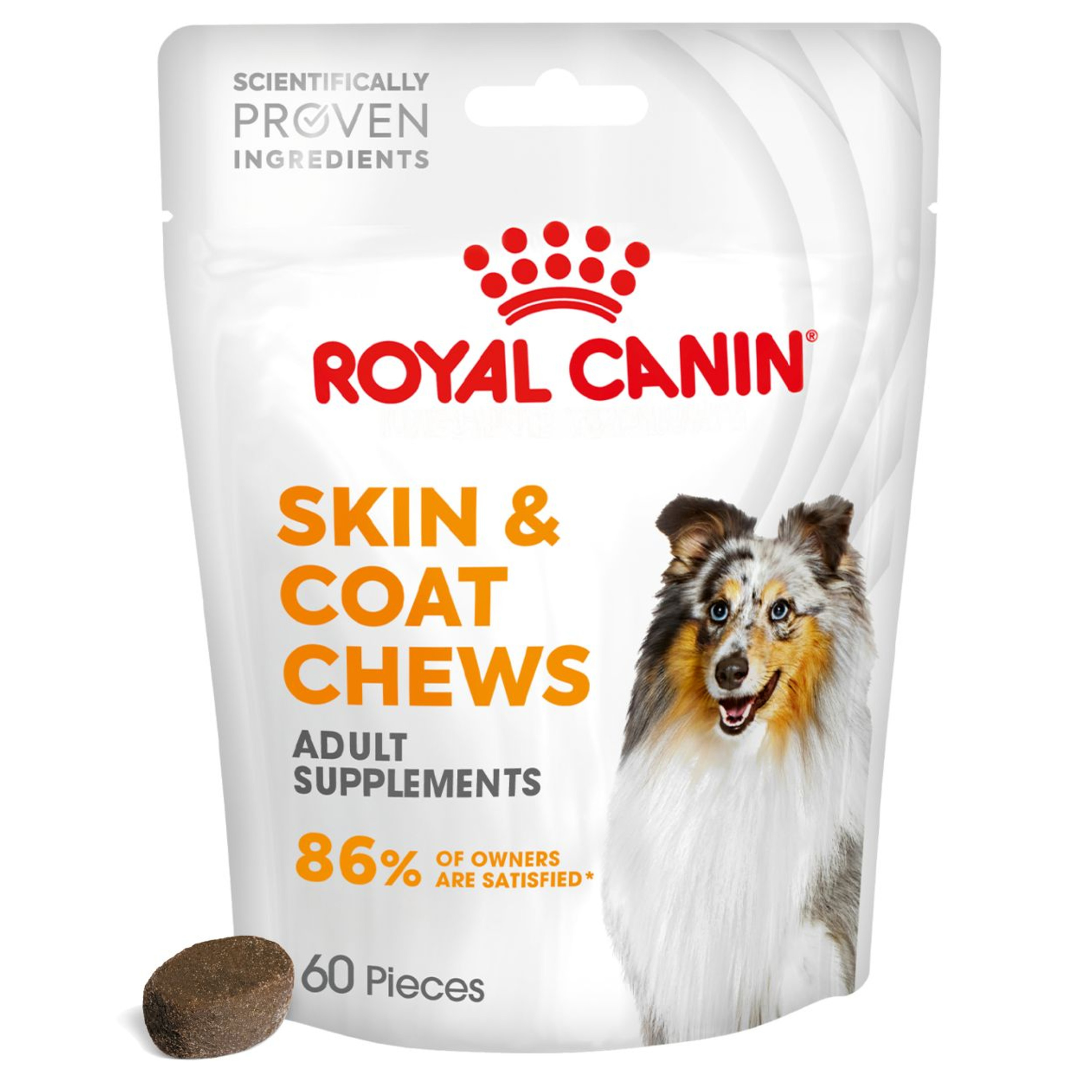 Royal Canin Skin & Coat Dog Supplement Soft Chews X60