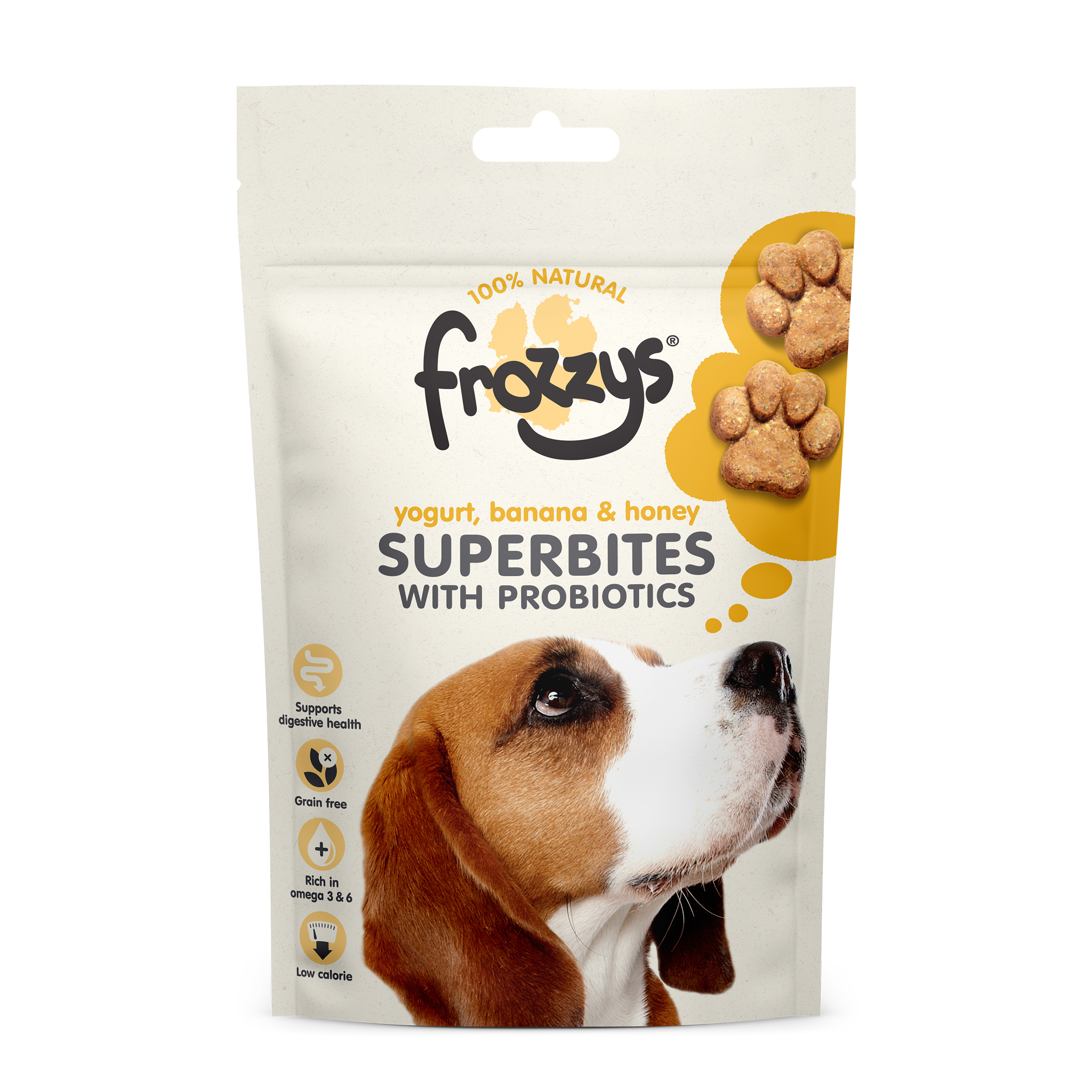 Frozzys Superbites with Probiotics Yogurt Banana & Honey Dog Treats