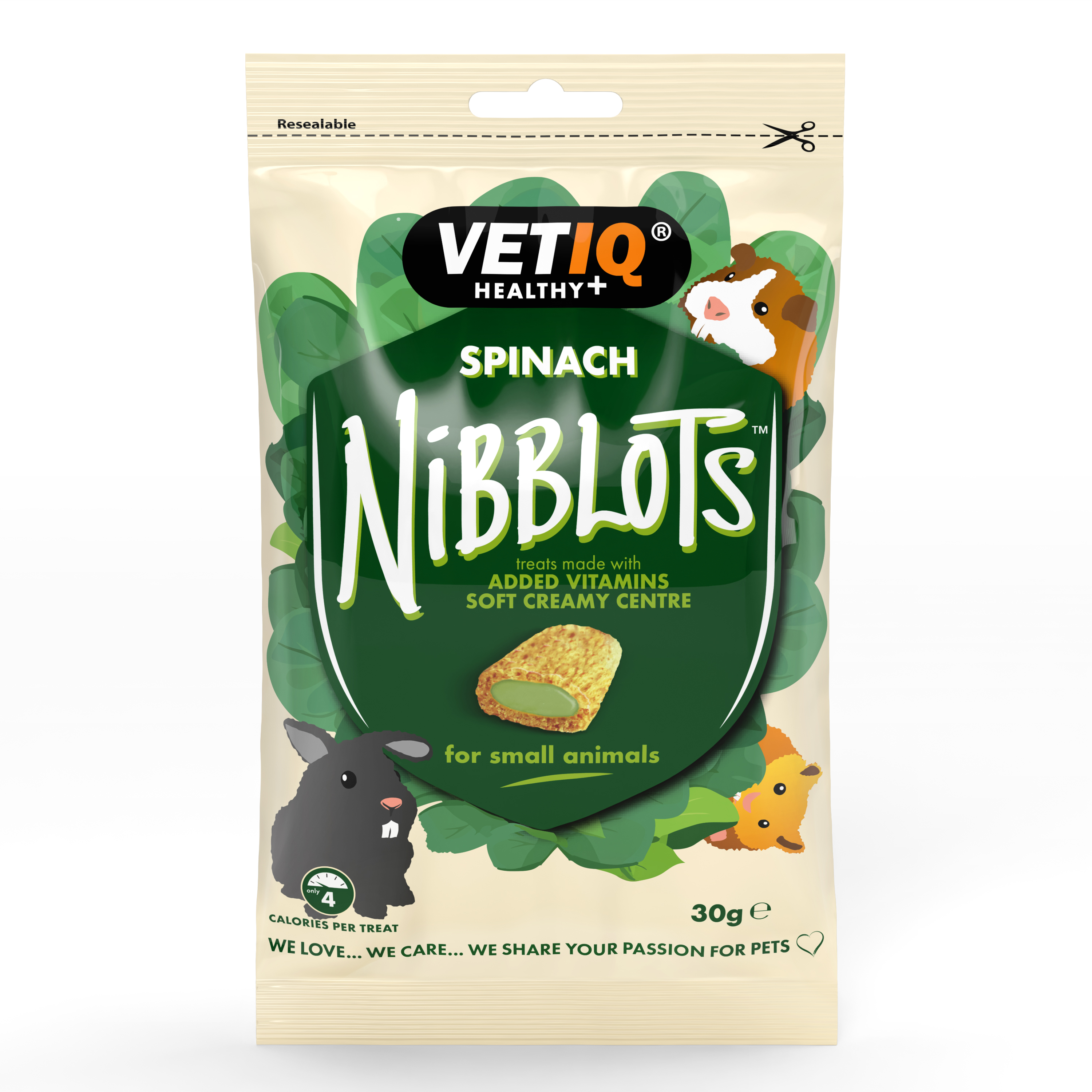 VetIQ Nibblots Small Animal Treats Spinach