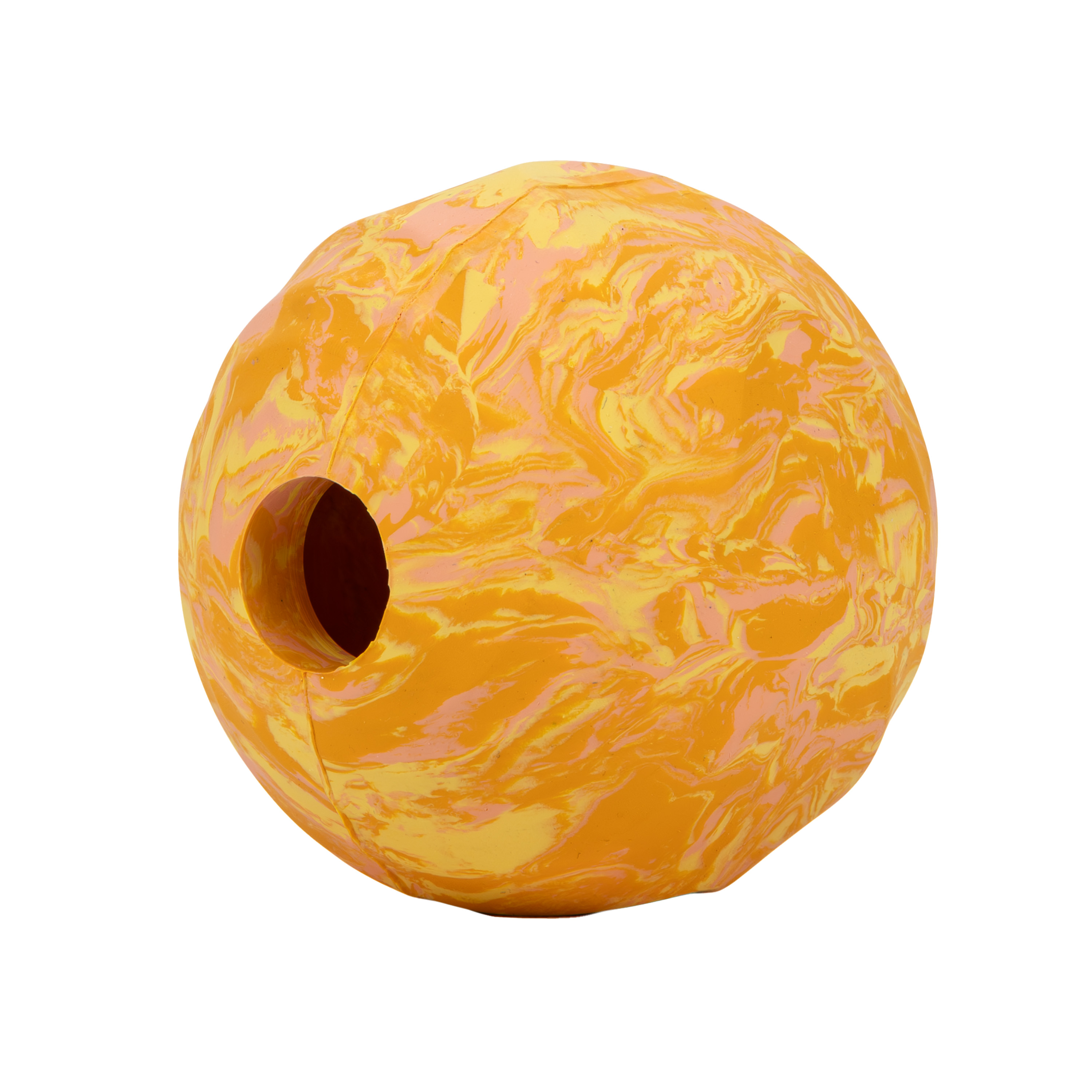 Chew King Chicken & Waffle Scented Dog Ball Orange