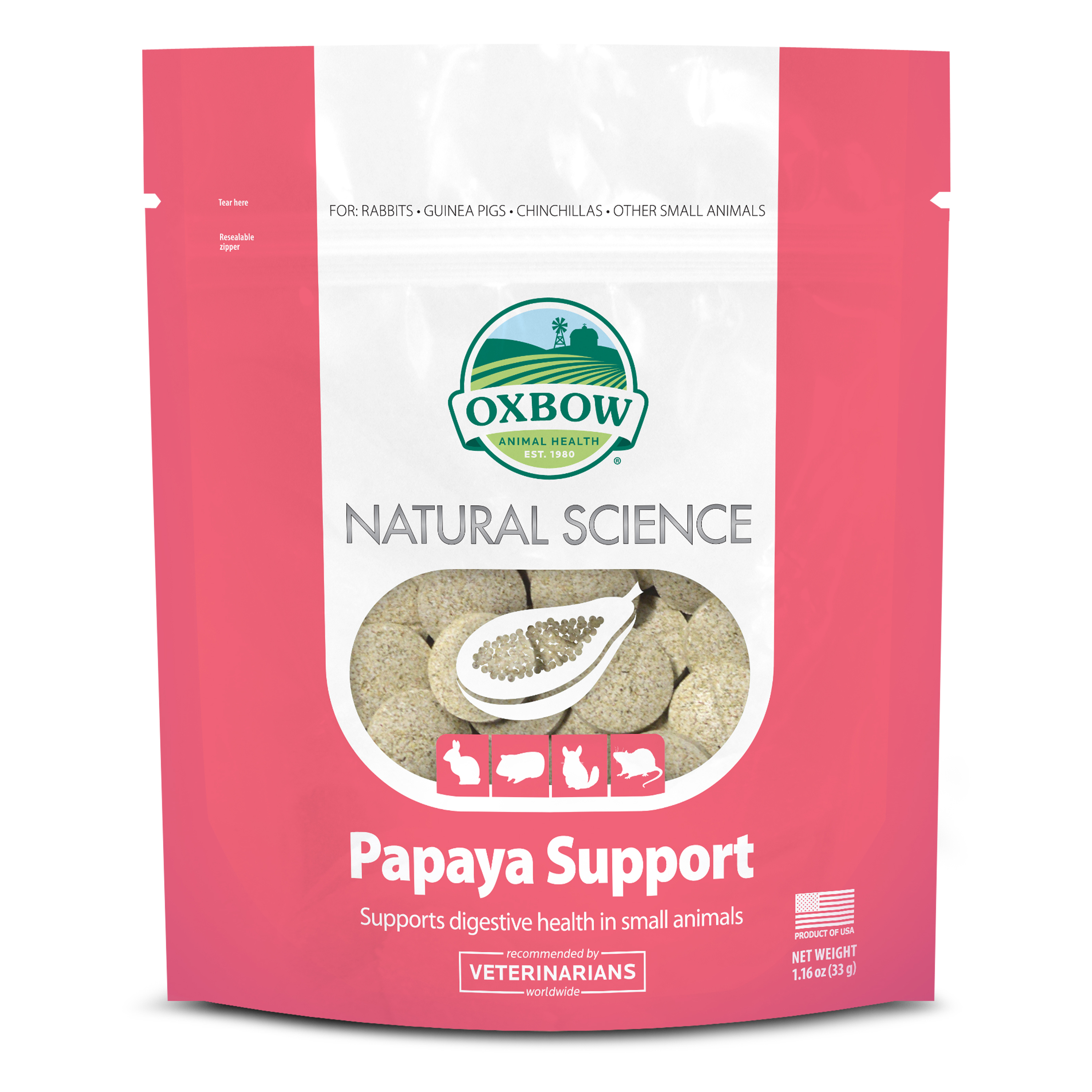 Oxbow Natural Science Papaya Support Small Animal Supplement
