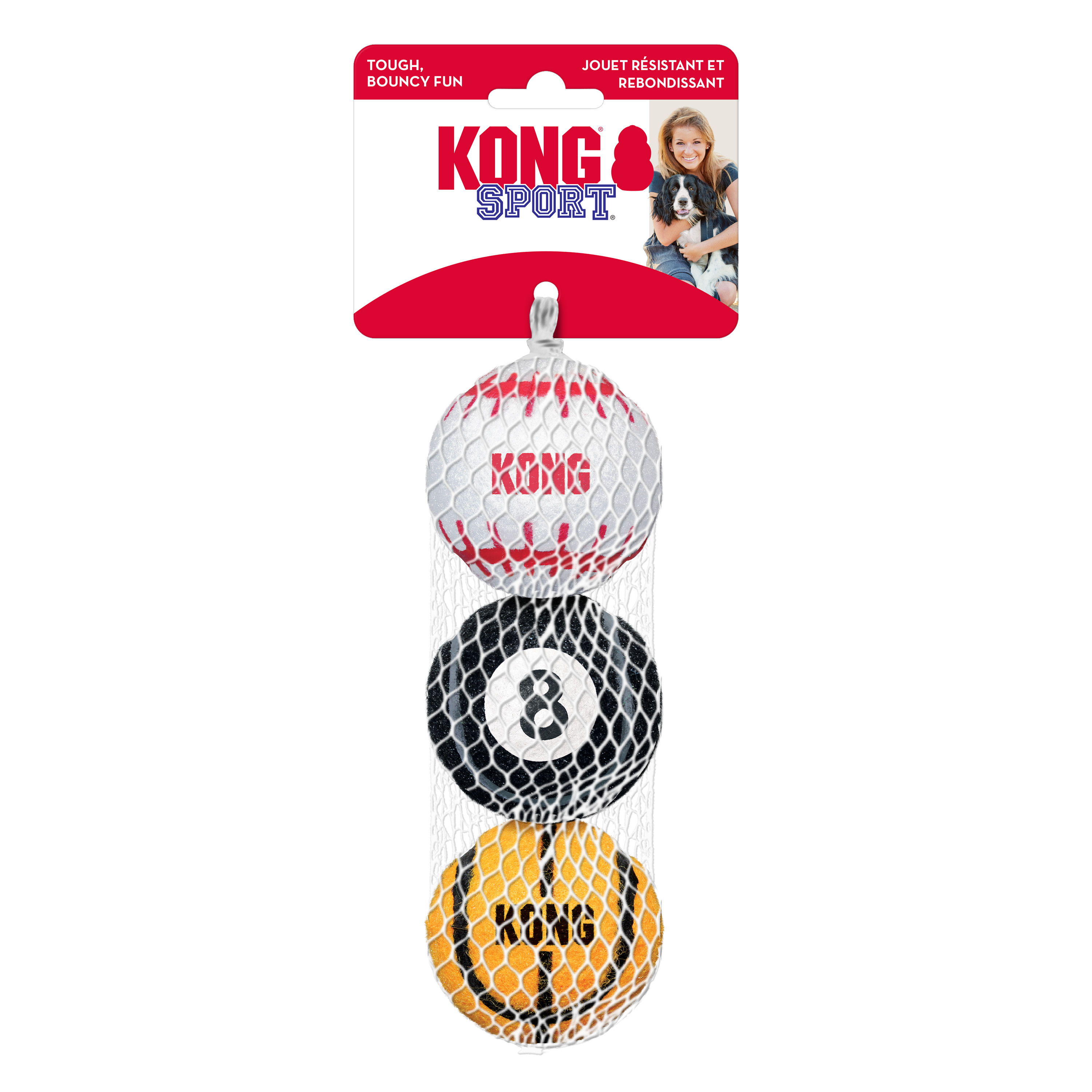 KONG Sport Balls Dog Toys Medium x3