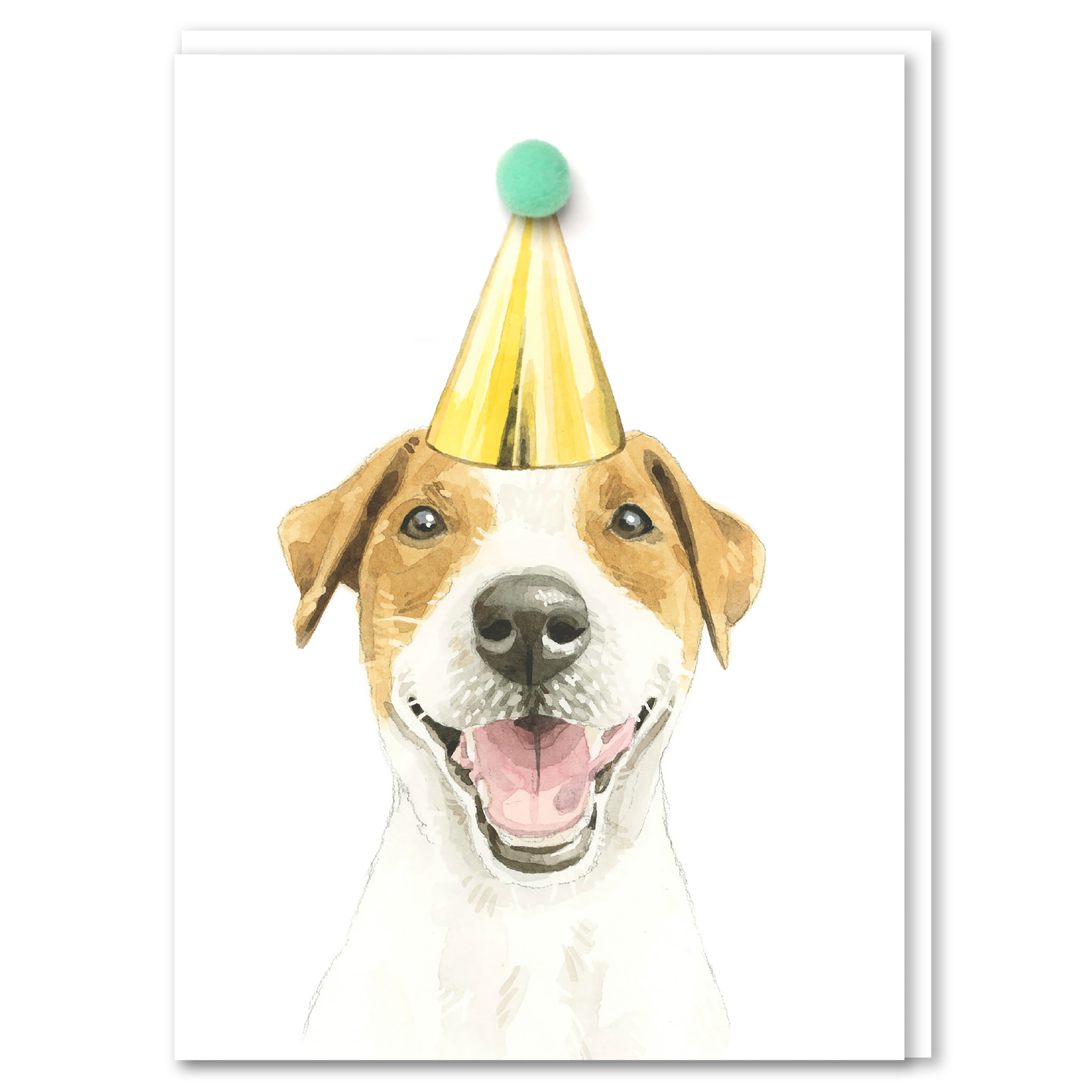 Robert James Hull Jack Russell Pompom Birthday Card