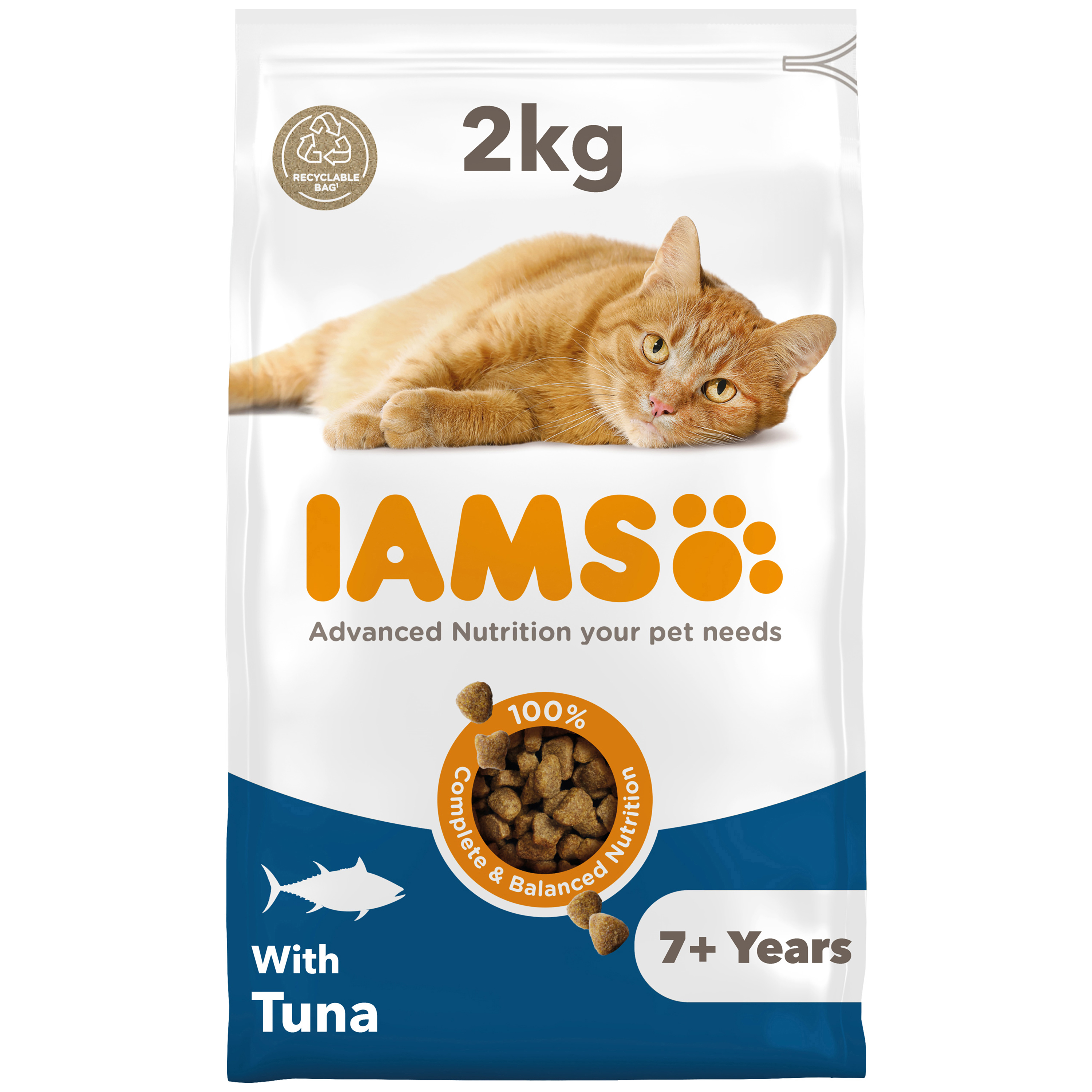 Iams Senior Dry Cat Food Tuna