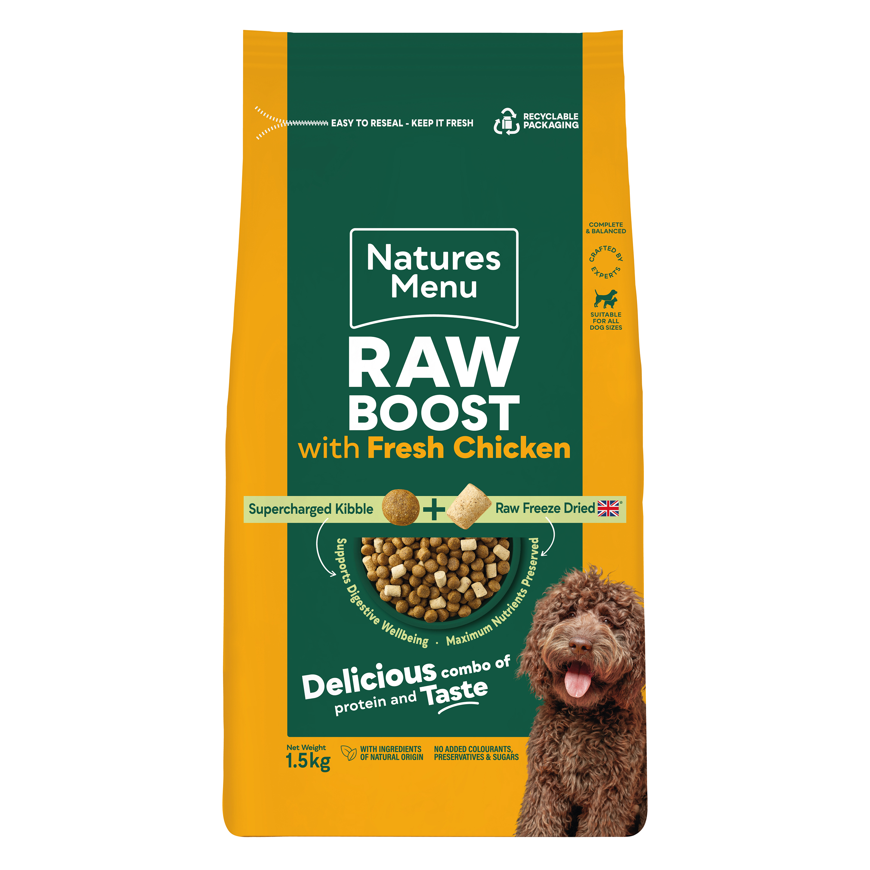 Natures Menu Raw Boost with Fresh Chicken Freeze Dried Raw Adult Dog Food