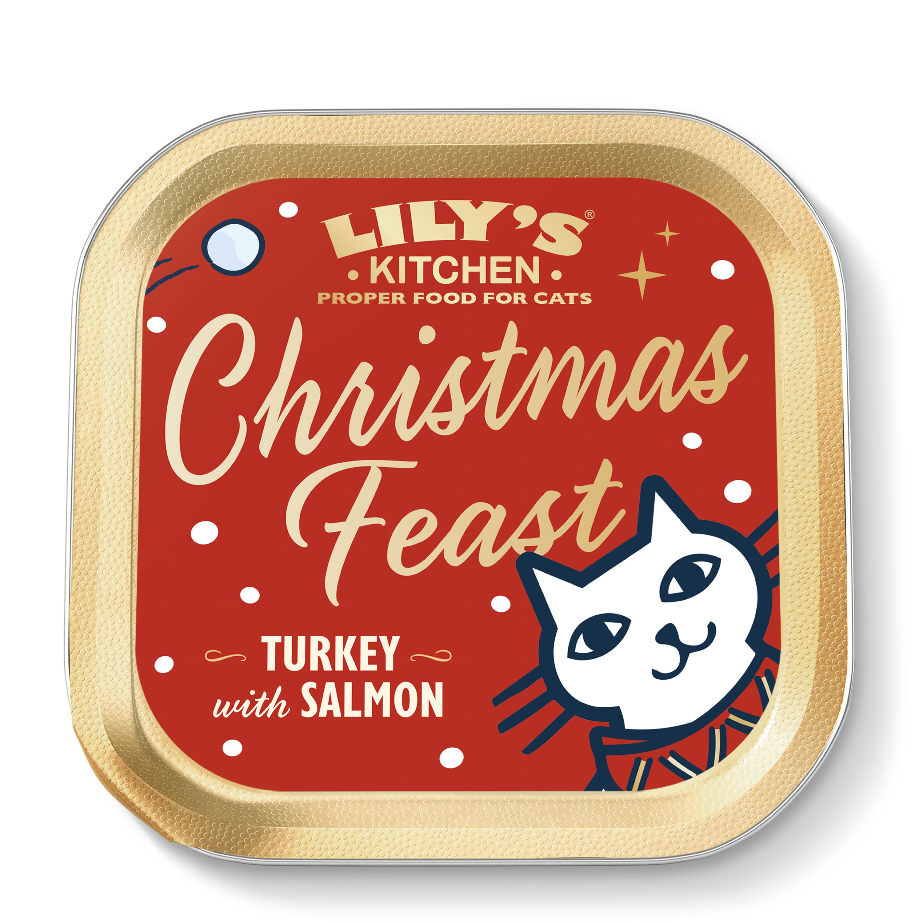 Lily's Kitchen Adult Wet Cat Food Christmas Turkey & Salmon Pate