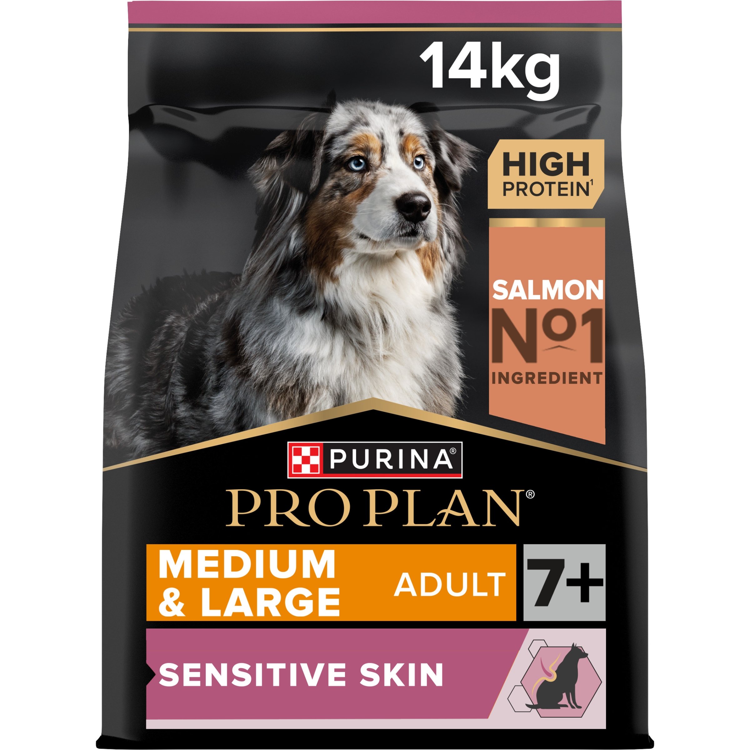 Pro Plan Medium & Large Breed 7+ Sensitive Skin Senior Dry Dog Food Salmon