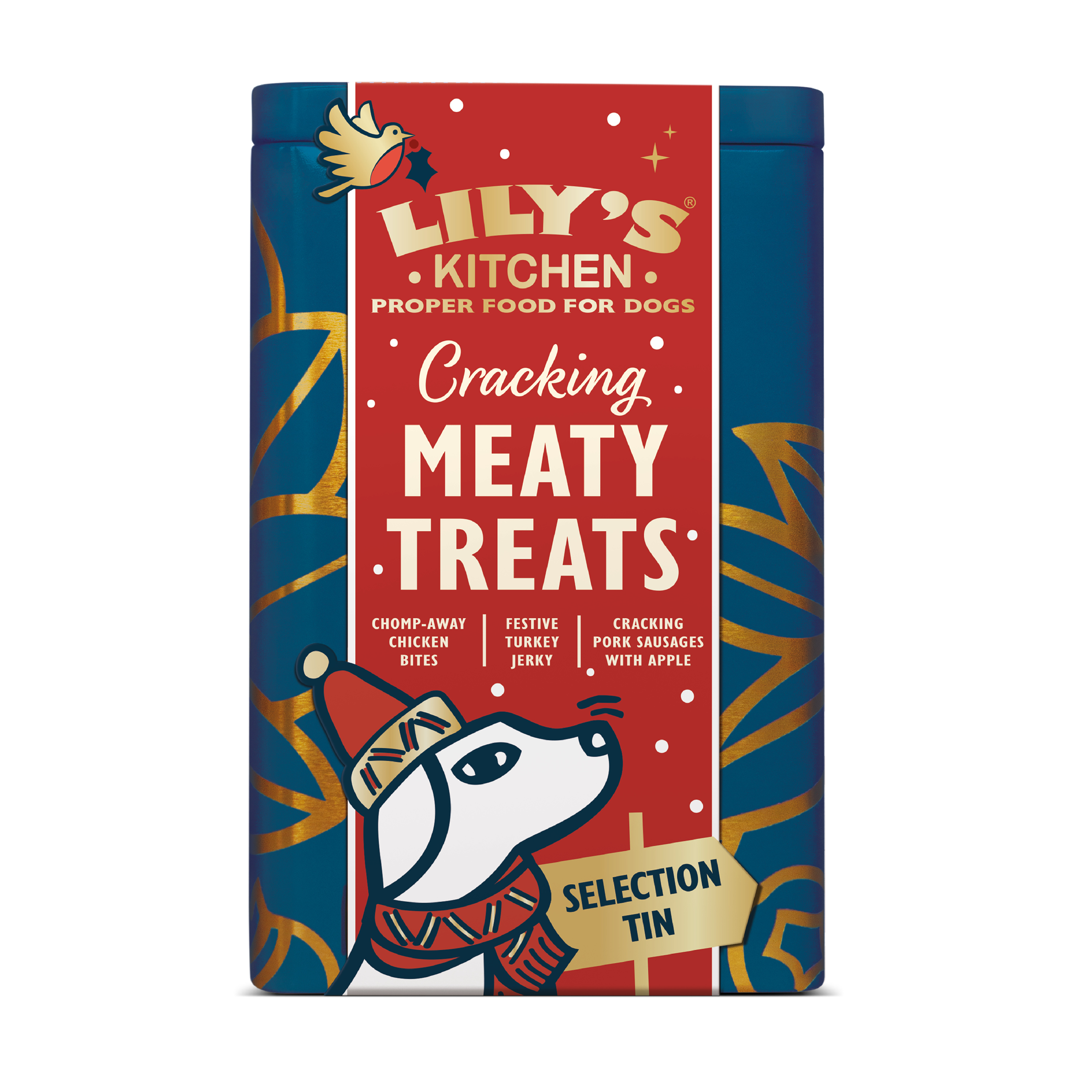 Lily's Kitchen Cracking Meaty Treats Selection Tin with Dog Treats