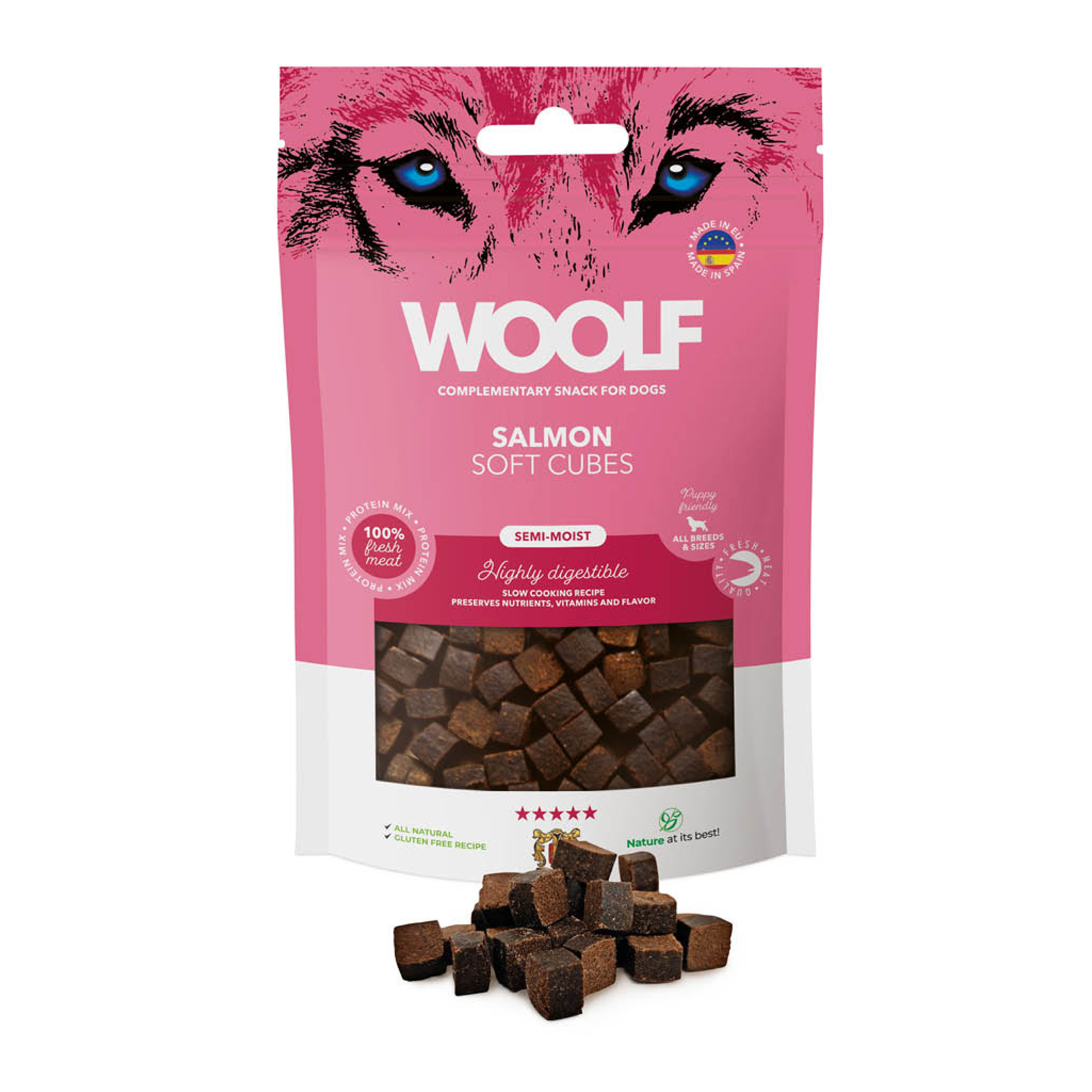 Woolf Soft Cubes Salmon Dog Treats