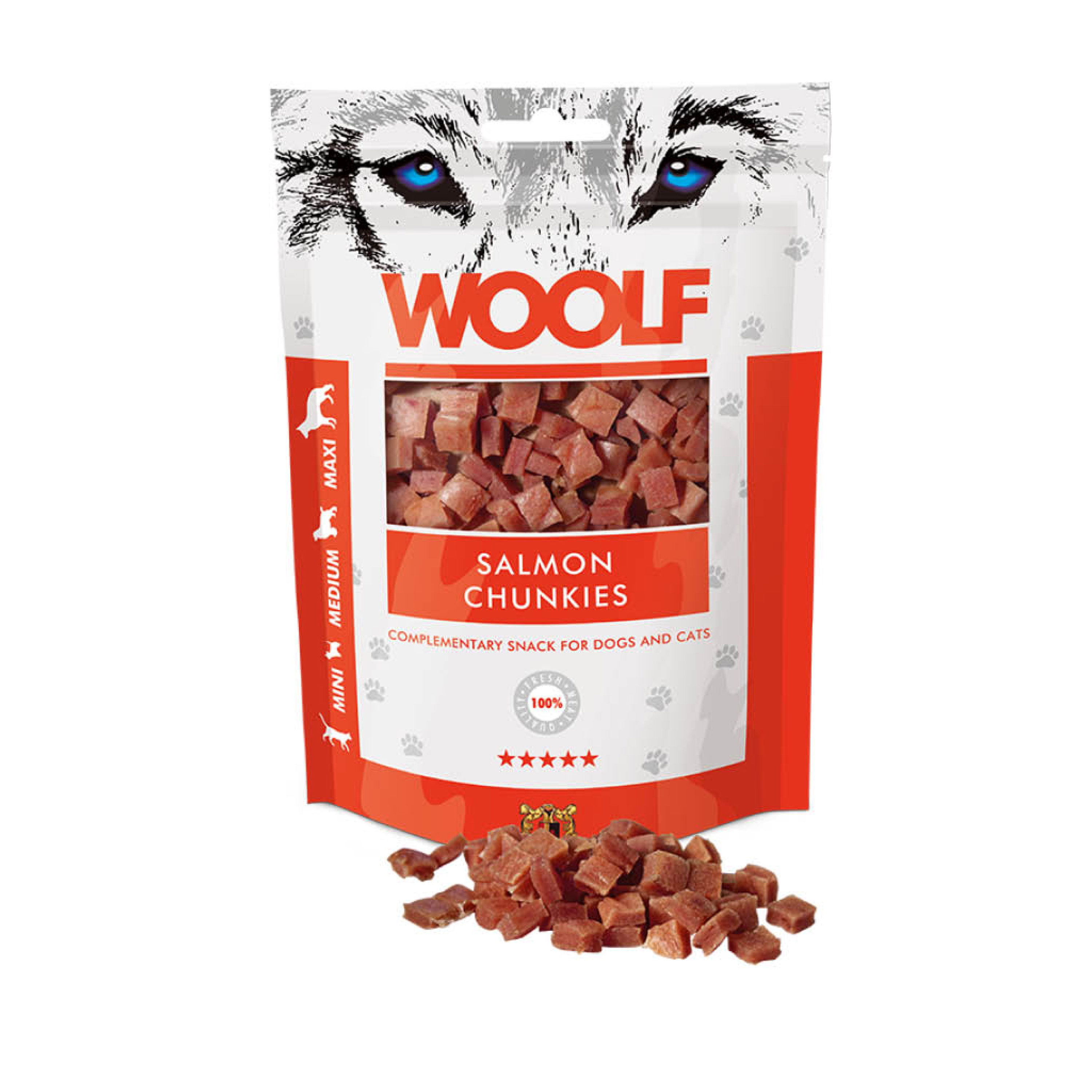 Woolf Salmon Chunkies Dog Treats