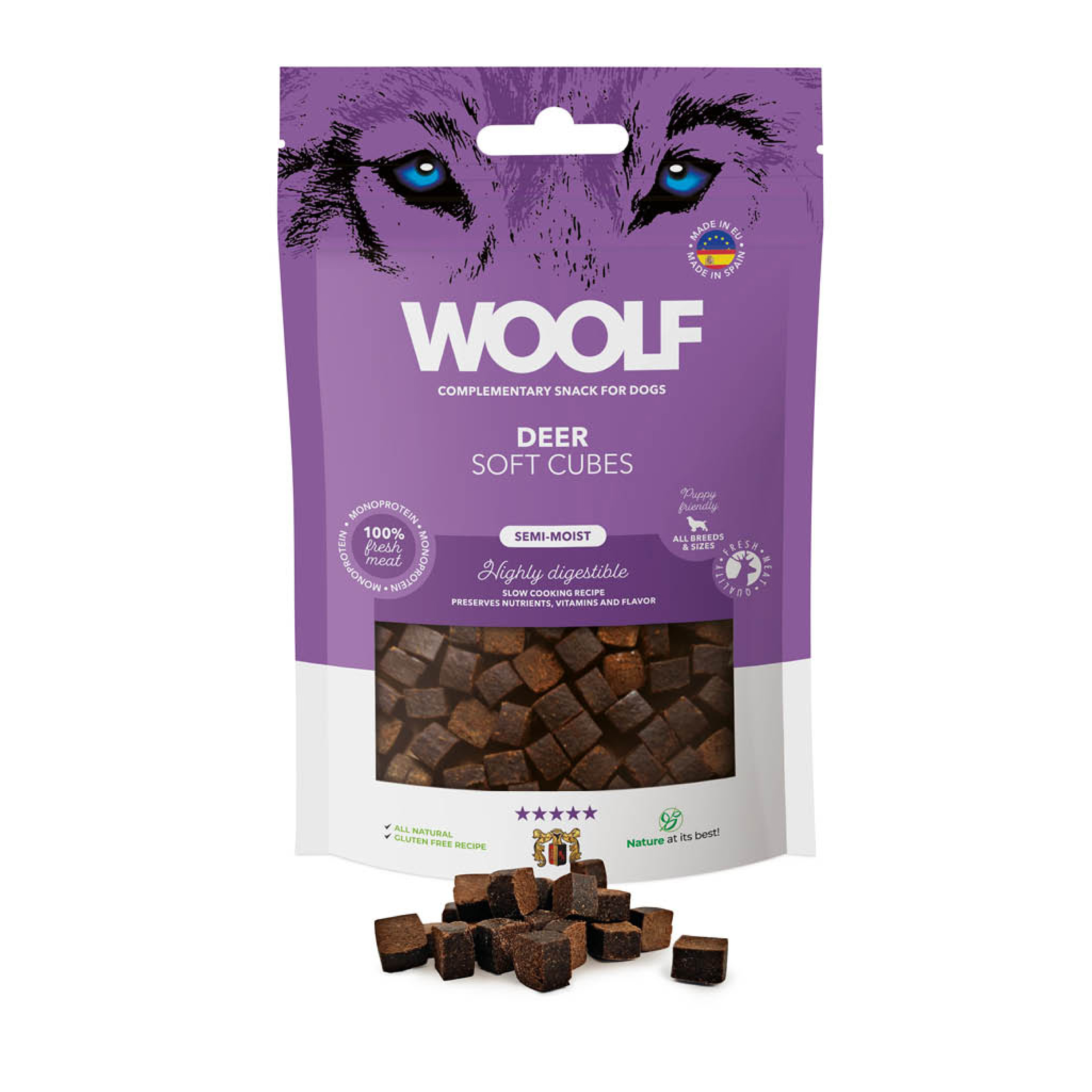 Woolf Soft Cubes Deer Dog Treats