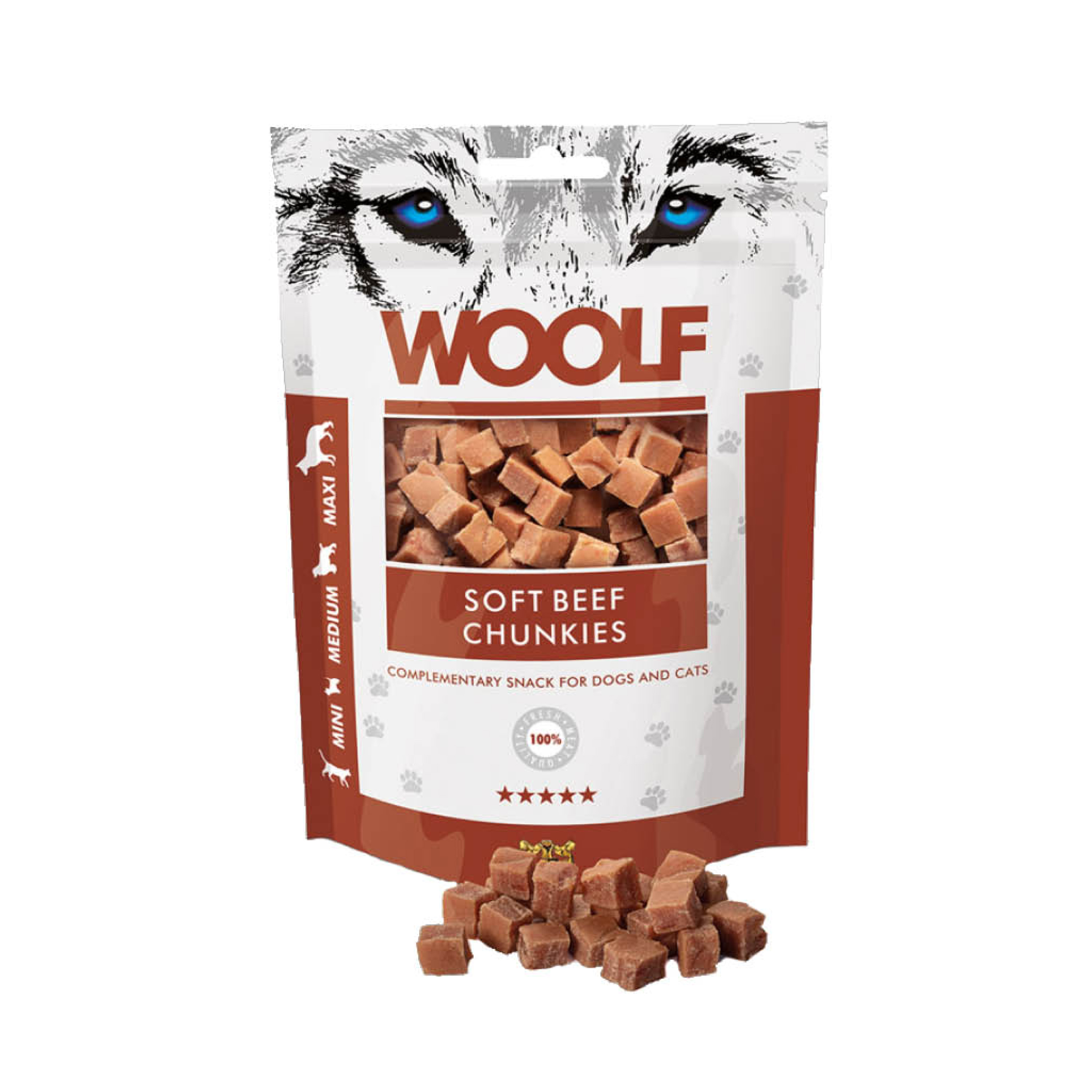 Woolf Beef Chunkies Dog Treats