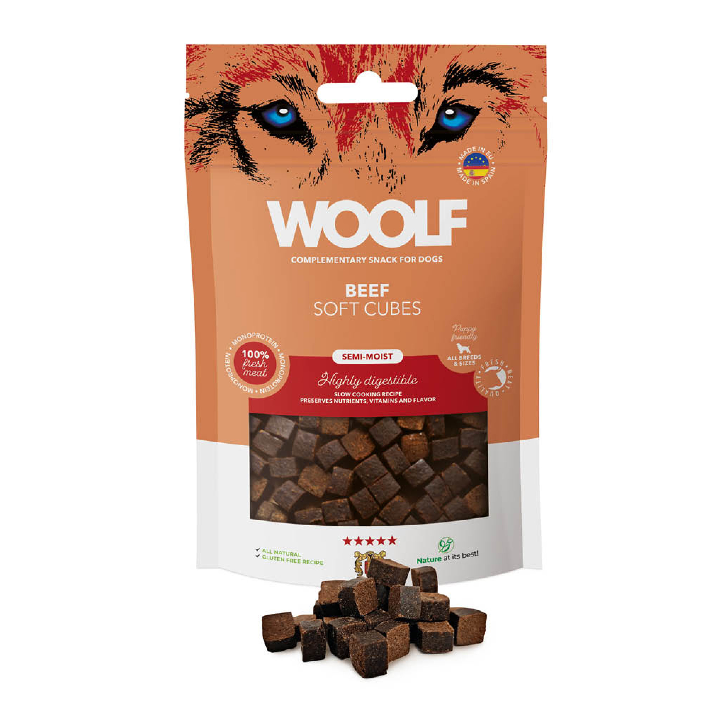 Woolf Soft Cubes Beef Dog Treats