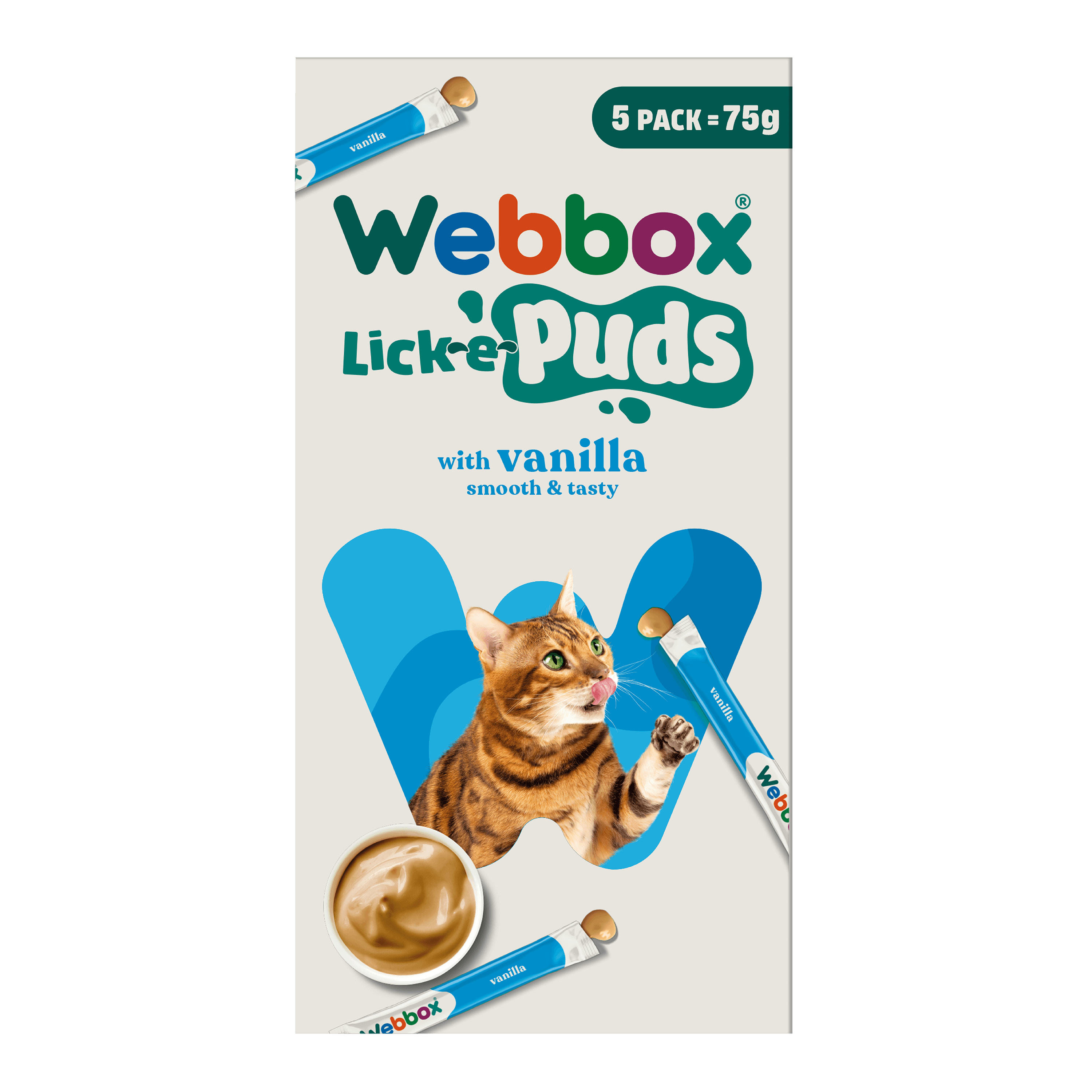 Webbox Lick-e-Lix Lickable Cat Treat Puds Vanilla
