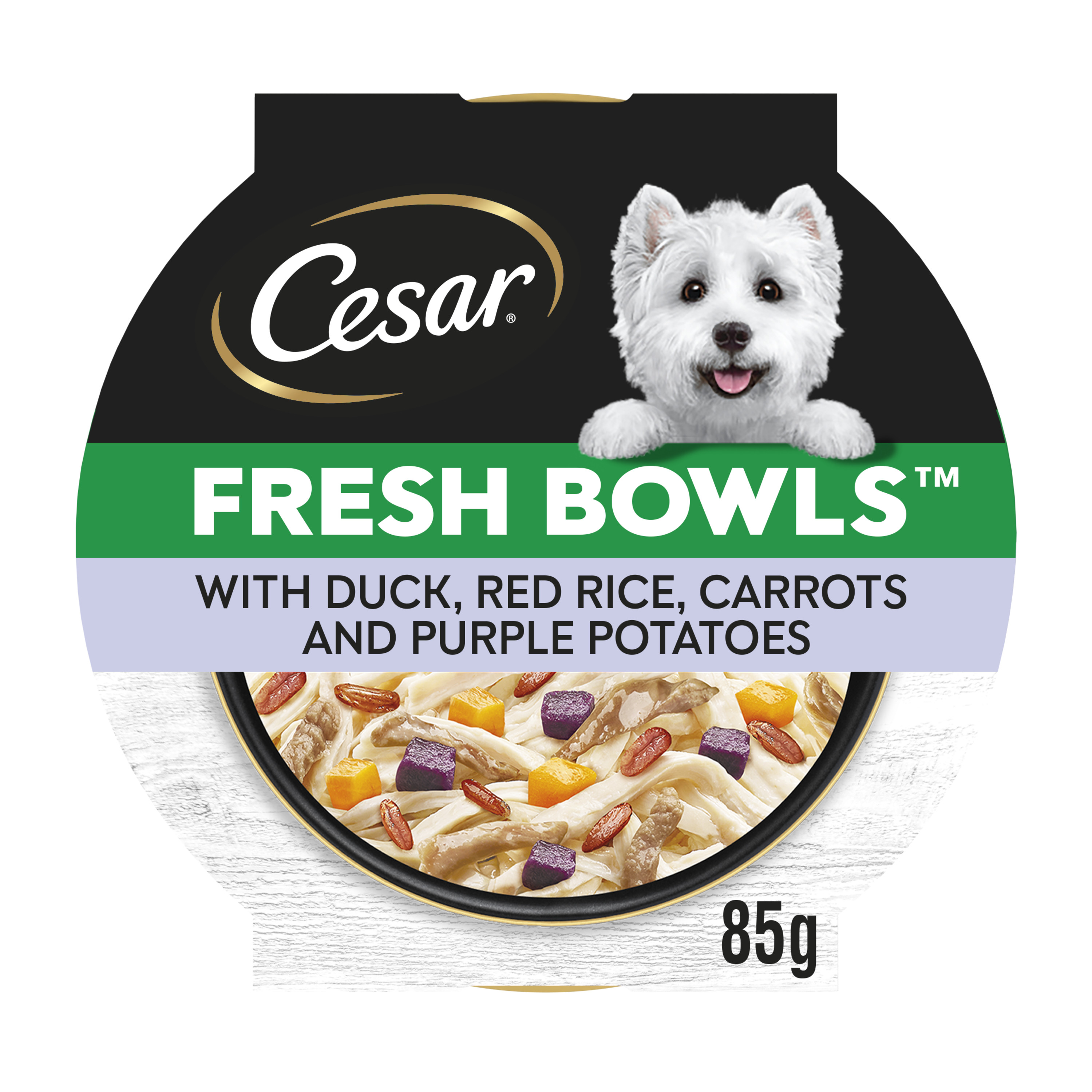 Cesar Fresh bowls with Duck in Gravy Adult Wet Dog Food Tray