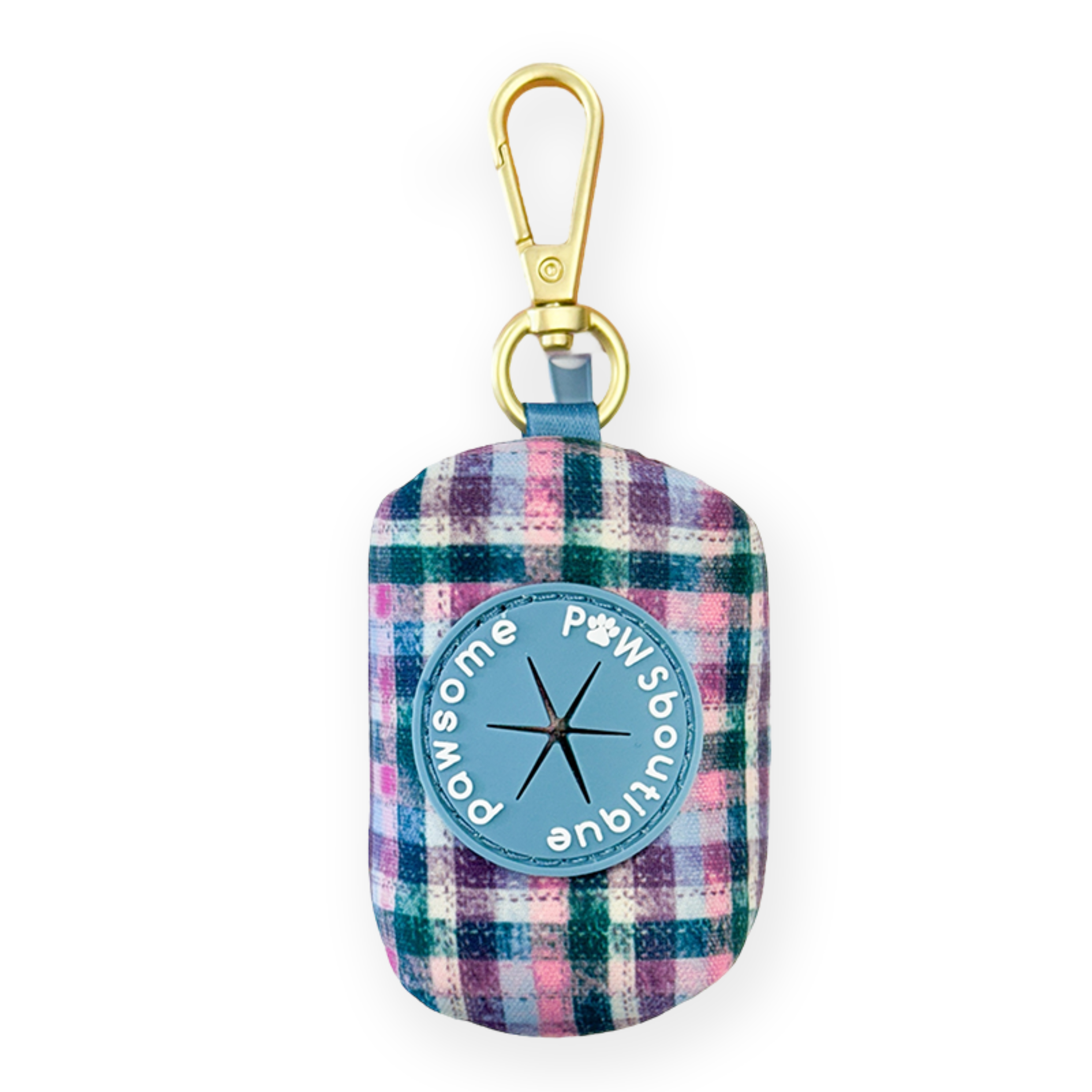 Pawsome Paws Boutique Tweed Sunset Dog Poo Bag Holder Checked
