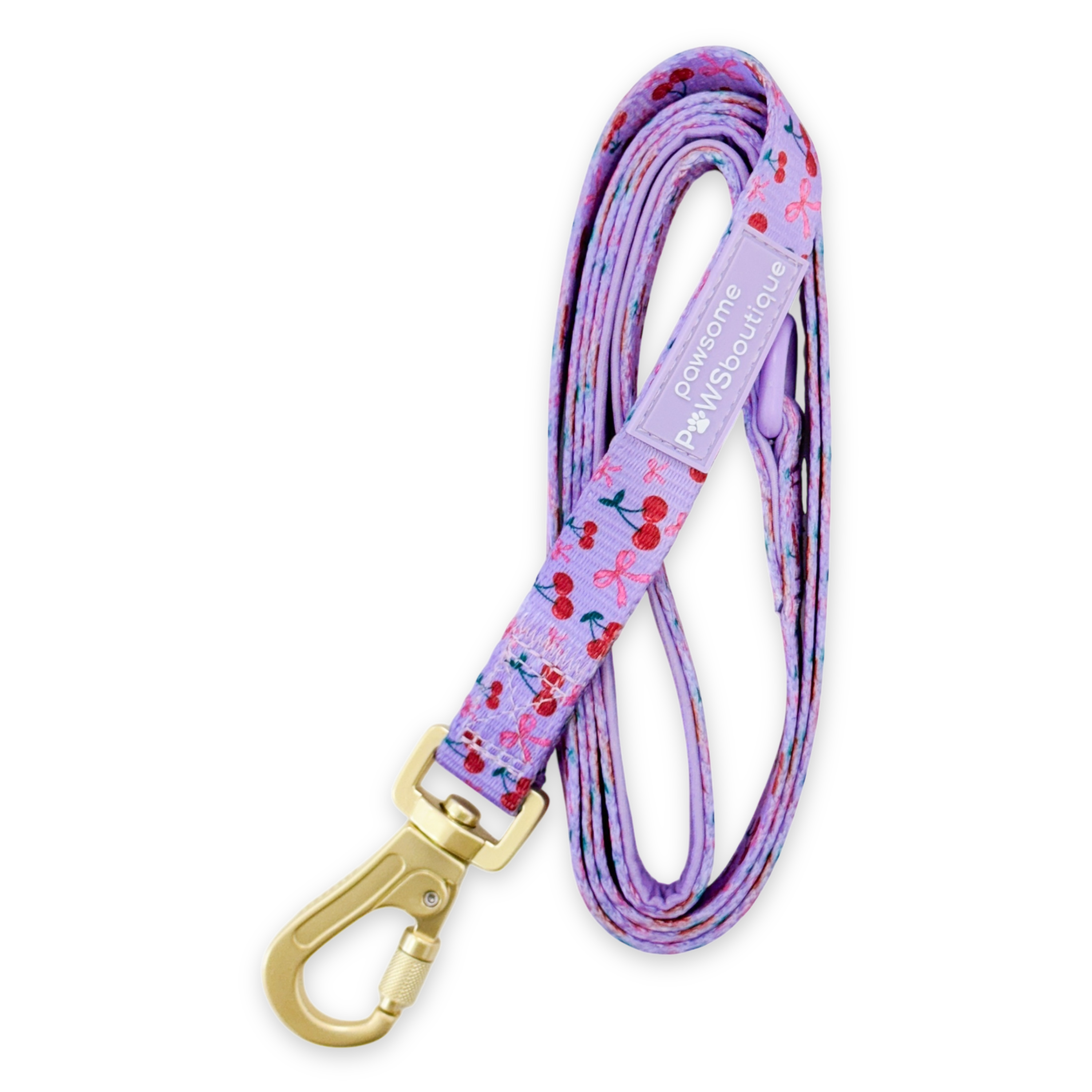 Pawsome Paws Boutique Cherry Bomb 5ft Fabric Dog Lead