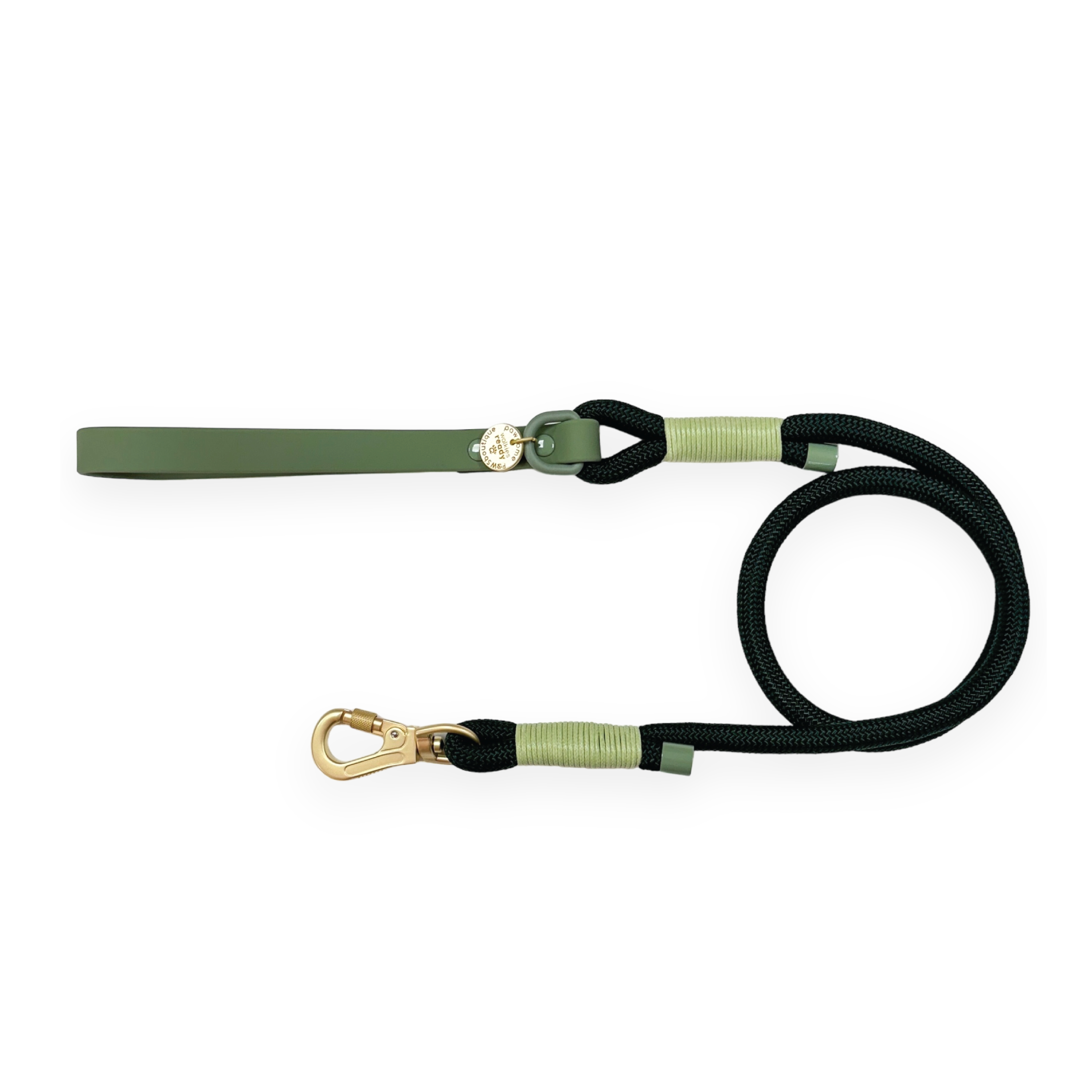 Pawsome Paws Boutique 4ft Rope Dog Lead Forest Green