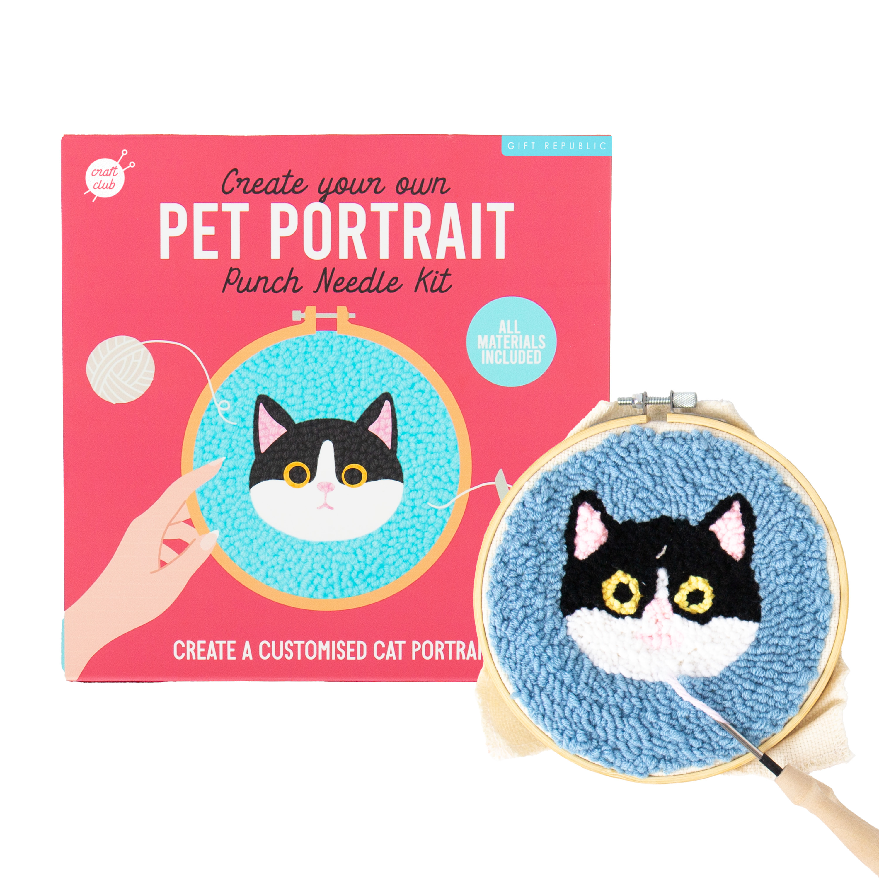 Gift Republic Punch Needle Cat Kit