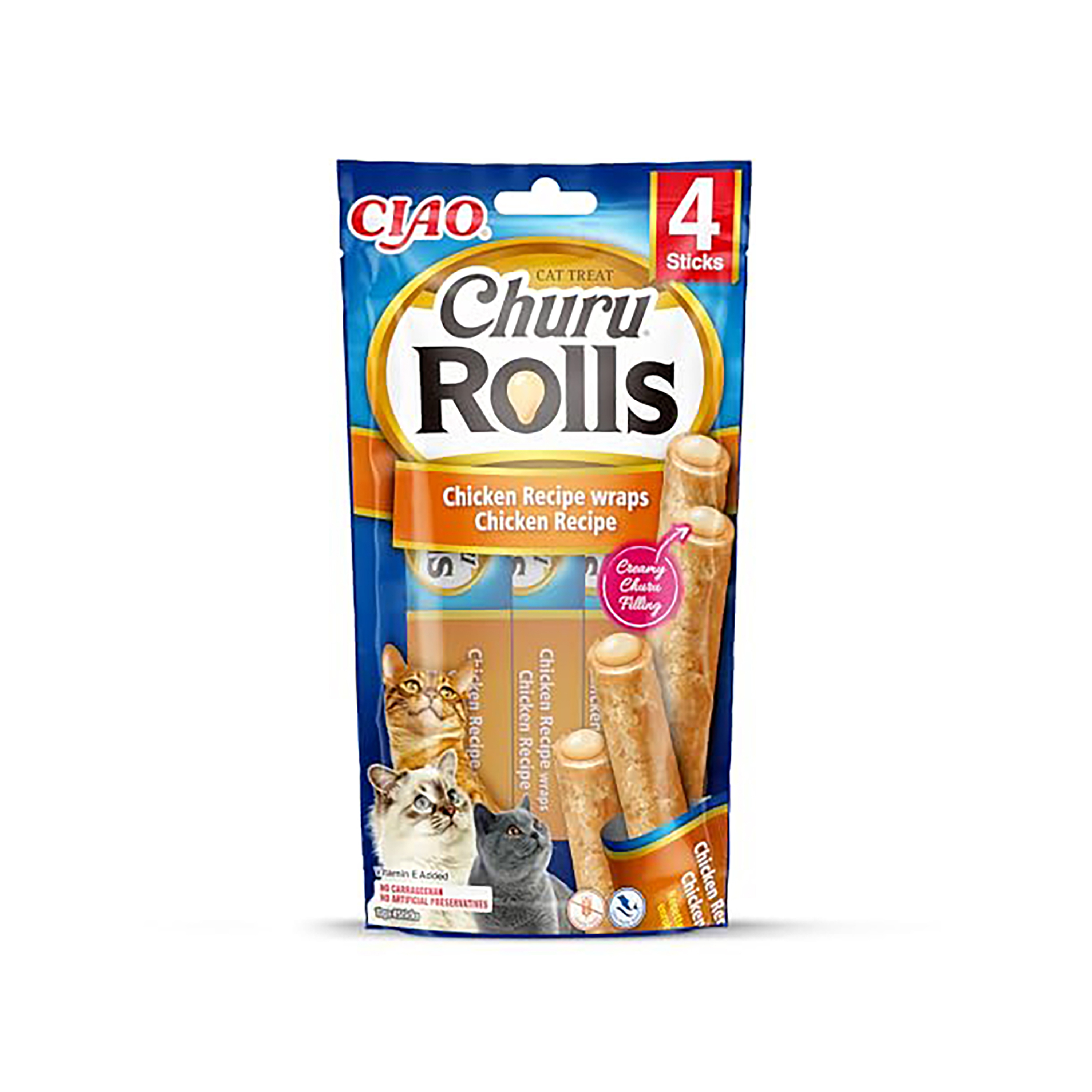 Churu Rolls Chicken Recipe Wraps 4x40g