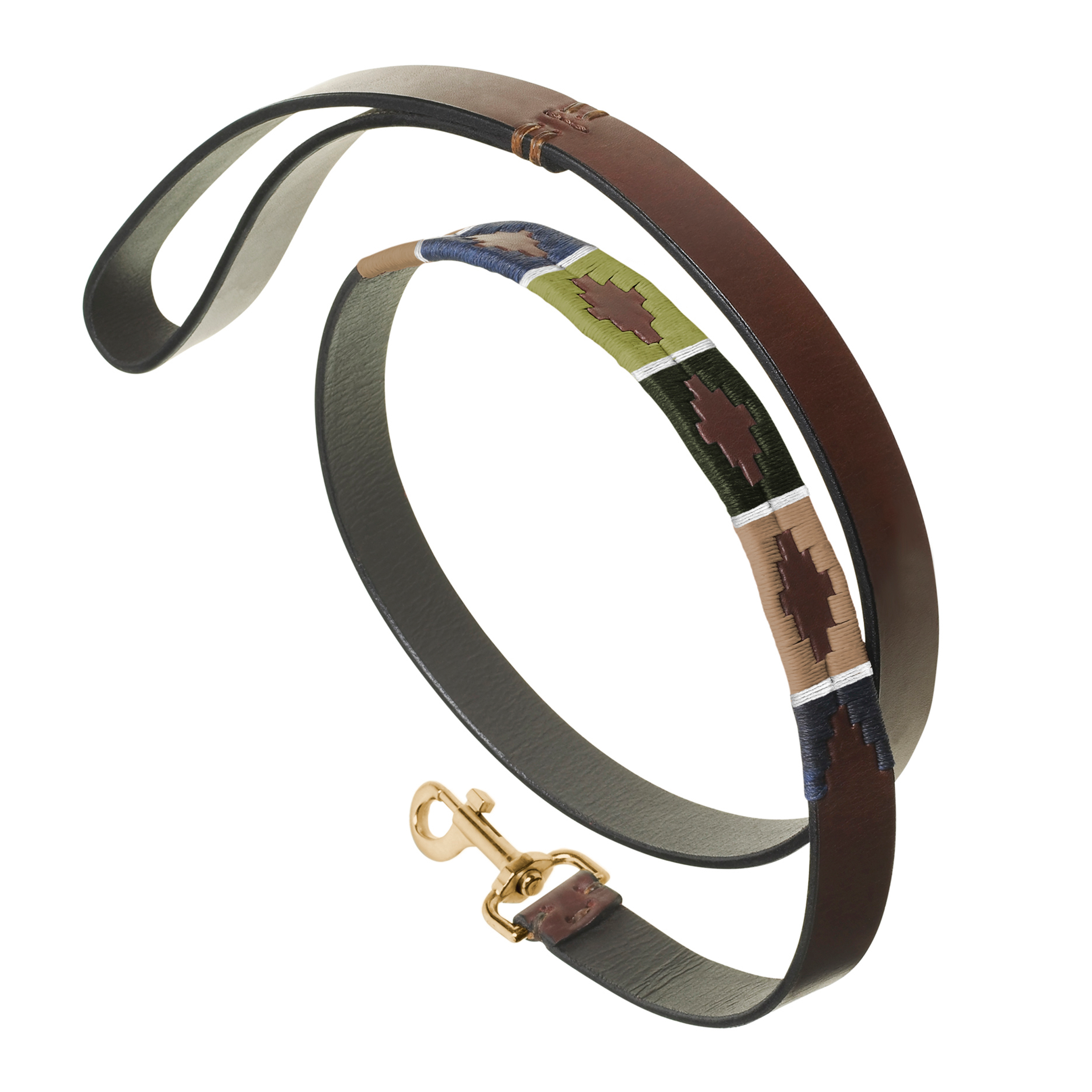 Pampeano Caza Leather Dog Lead Green
