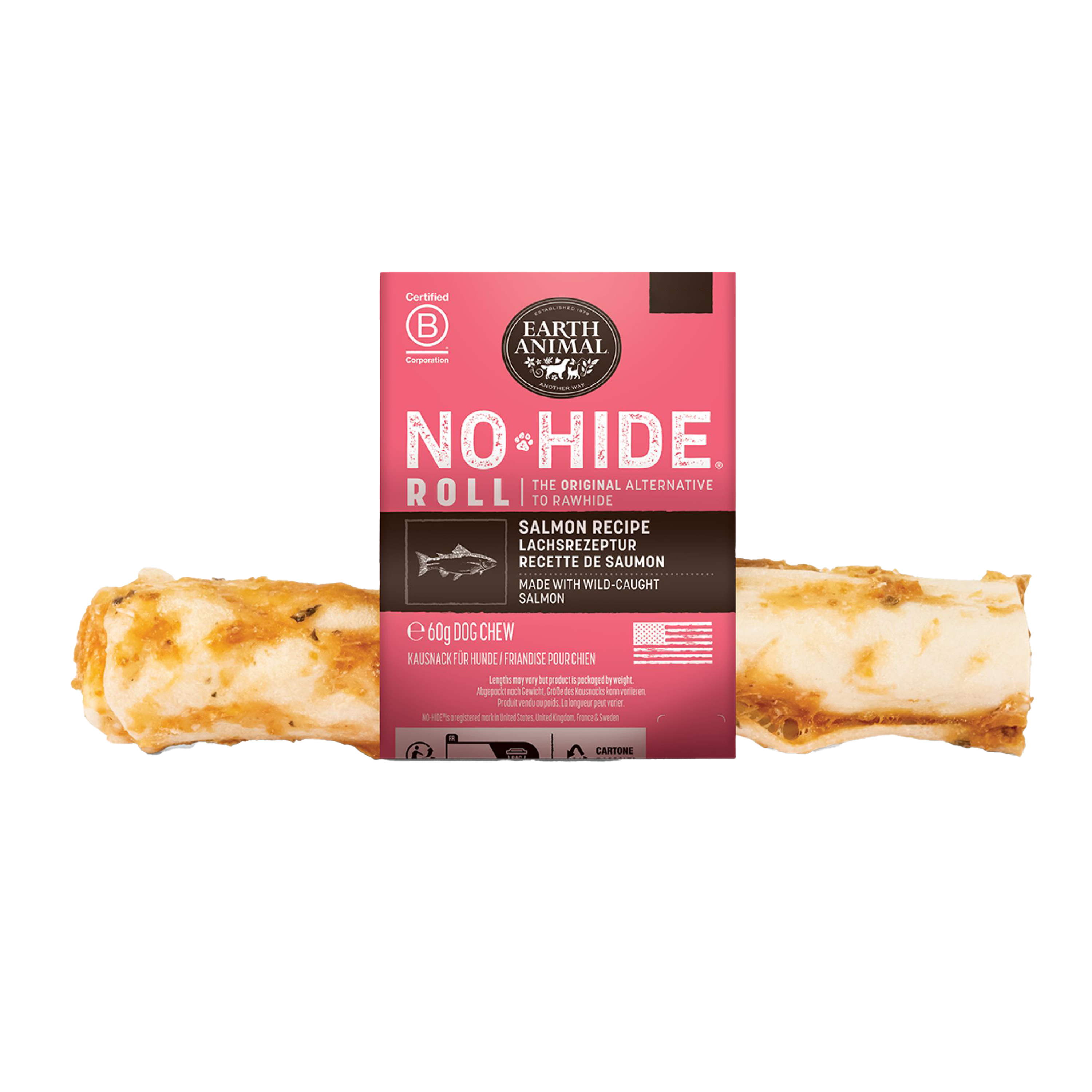 Earth Animal No-Hide Chew Dog Treats Salmon