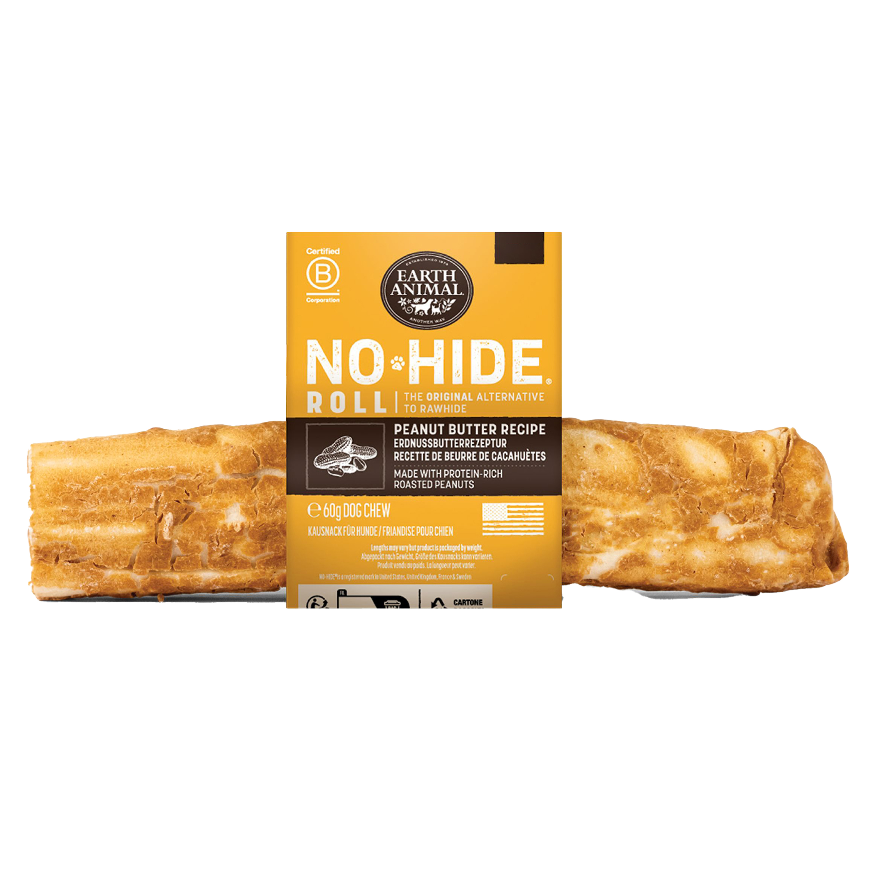 Earth Animal No-Hide Chew Dog Treats Peanut Butter