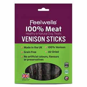 Feelwells Healthy Natural Venison Sticks Dog Treats Pets