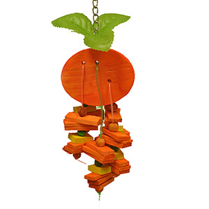 Happy Beaks Bird Toy Orange Small