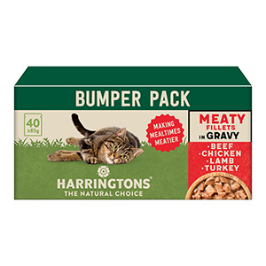 Harringtons Wet Adult Cat Food Meat In Gravy 40 Pouches