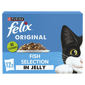 Felix Original Adult Wet Cat Food Fish Selection in Jelly
