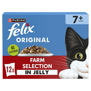 Felix Original Senior 7+ Wet Cat Food Farm Selection in Jelly