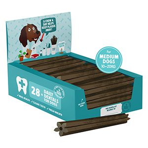 Denzel's Daily Dentals Medium Dog Treats Chicken and Peppermint