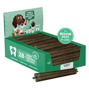 Denzel's Daily Dentals Medium Dog Treats Vegan Peanut Butter and Peppermint