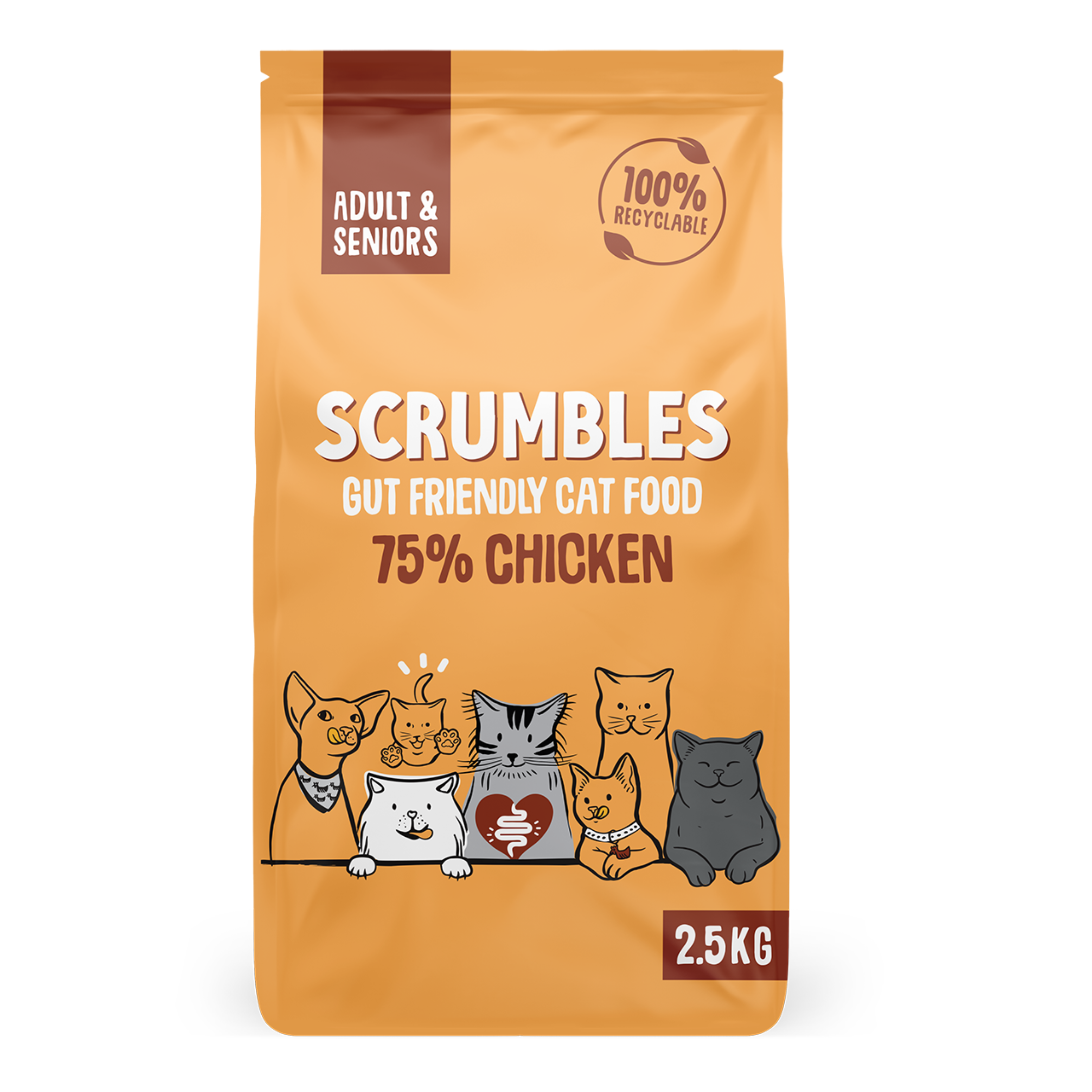 Scrumbles Complete Dry Adult And Senior Cat Food Chicken 2.5Kg