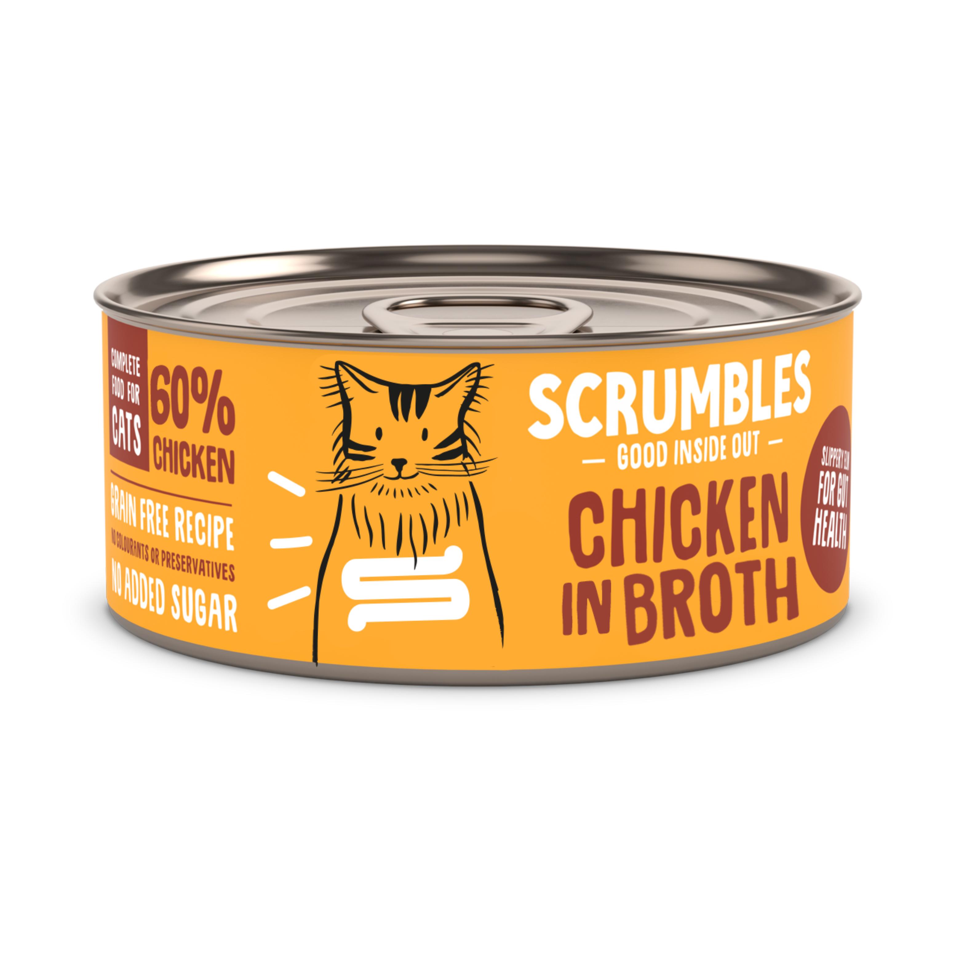 Scrumbles Complete Wet Cat Food Chicken Broth