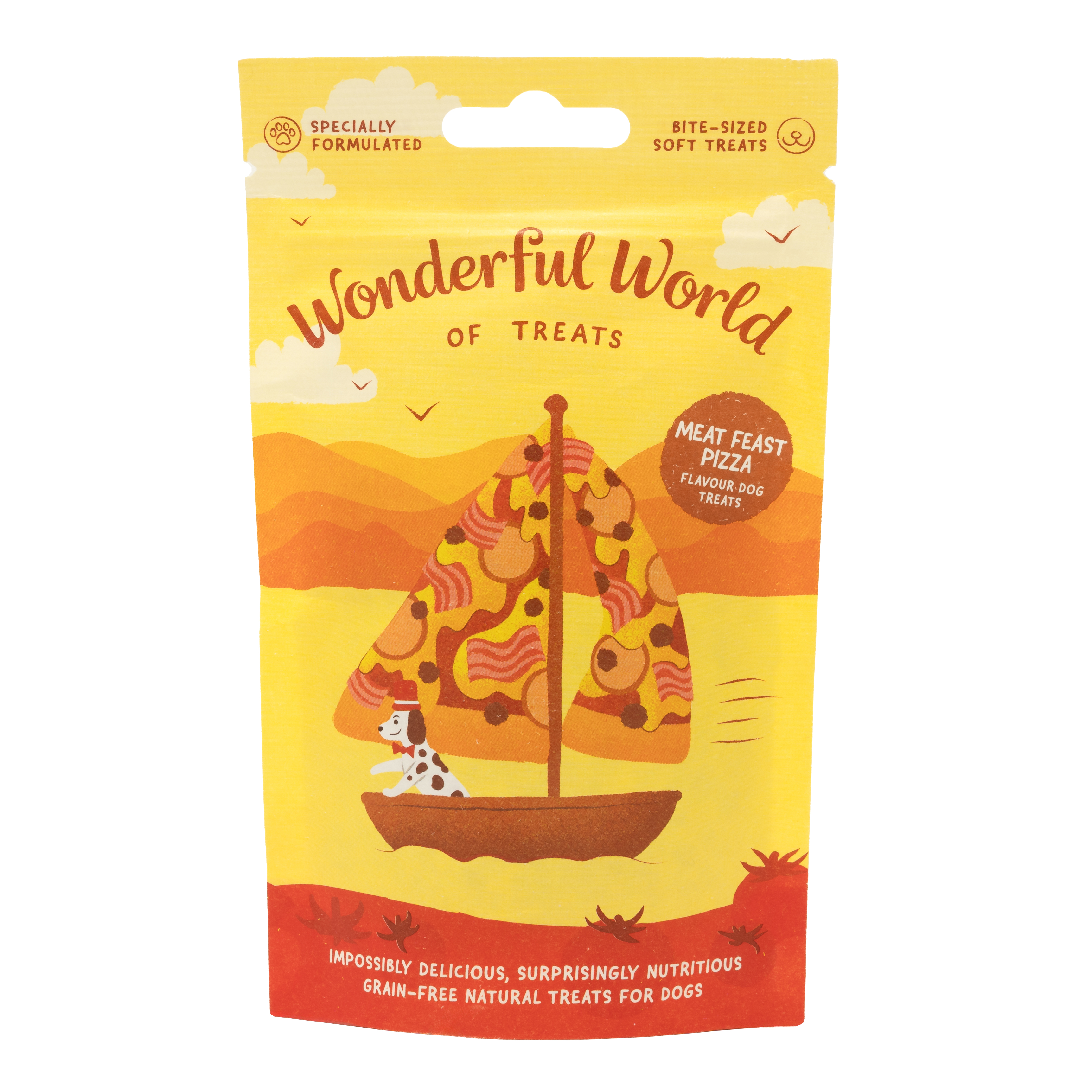 Wonderful World of Treats Meat Feast Pizza Soft Dog Treats