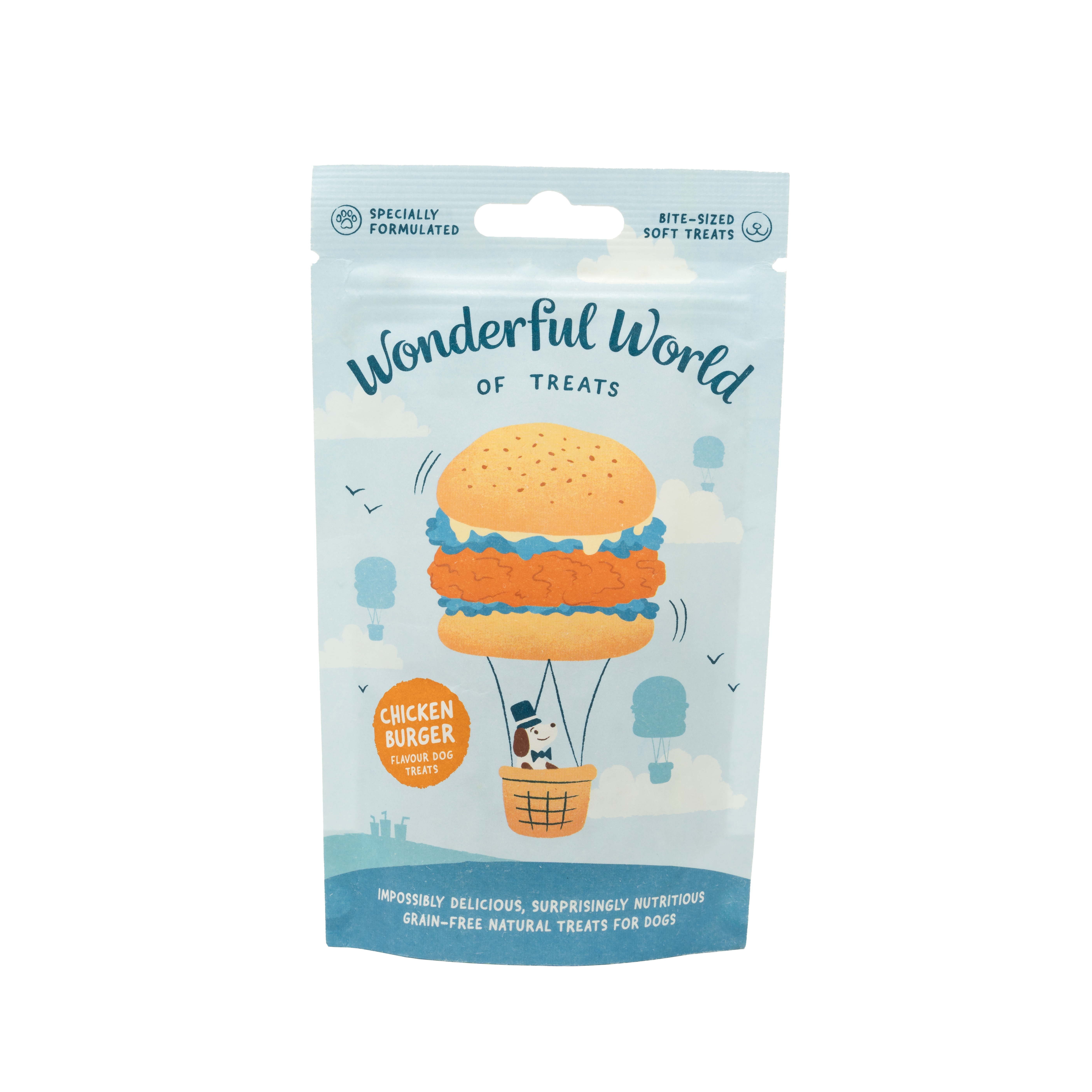 Wonderful World of Treats Chicken Burger Soft Dog