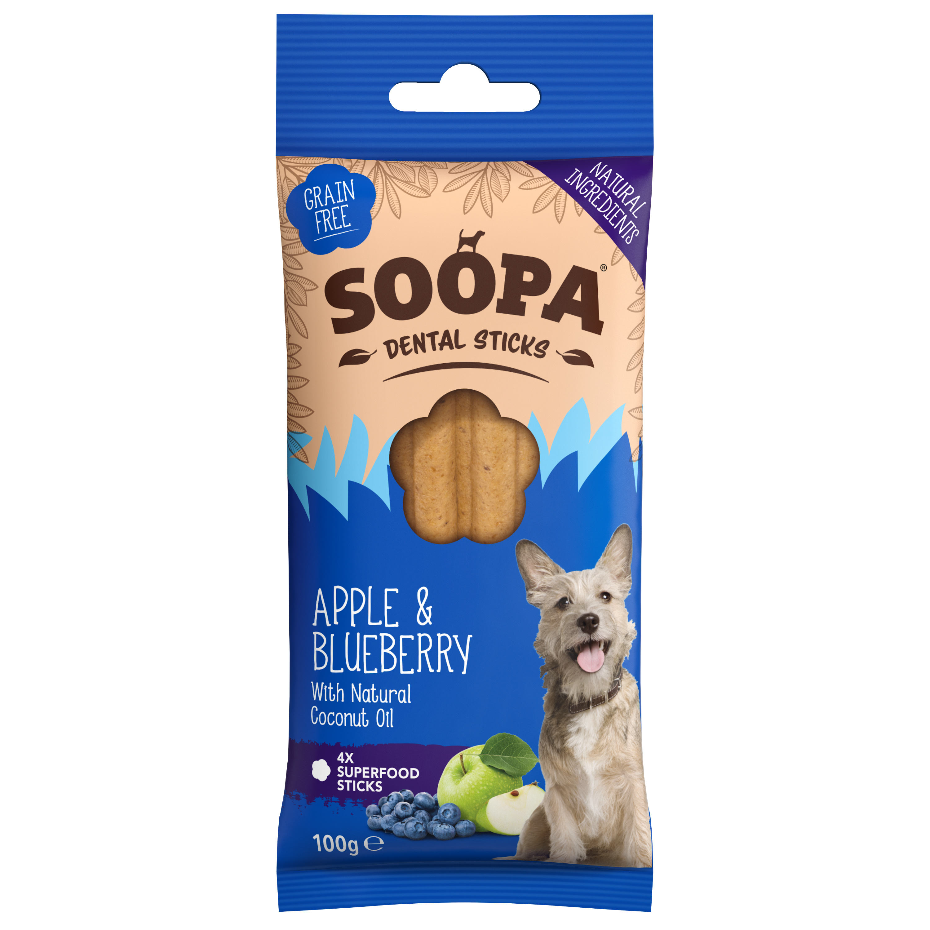 Soopa Dental Sticks Apple & Blueberry