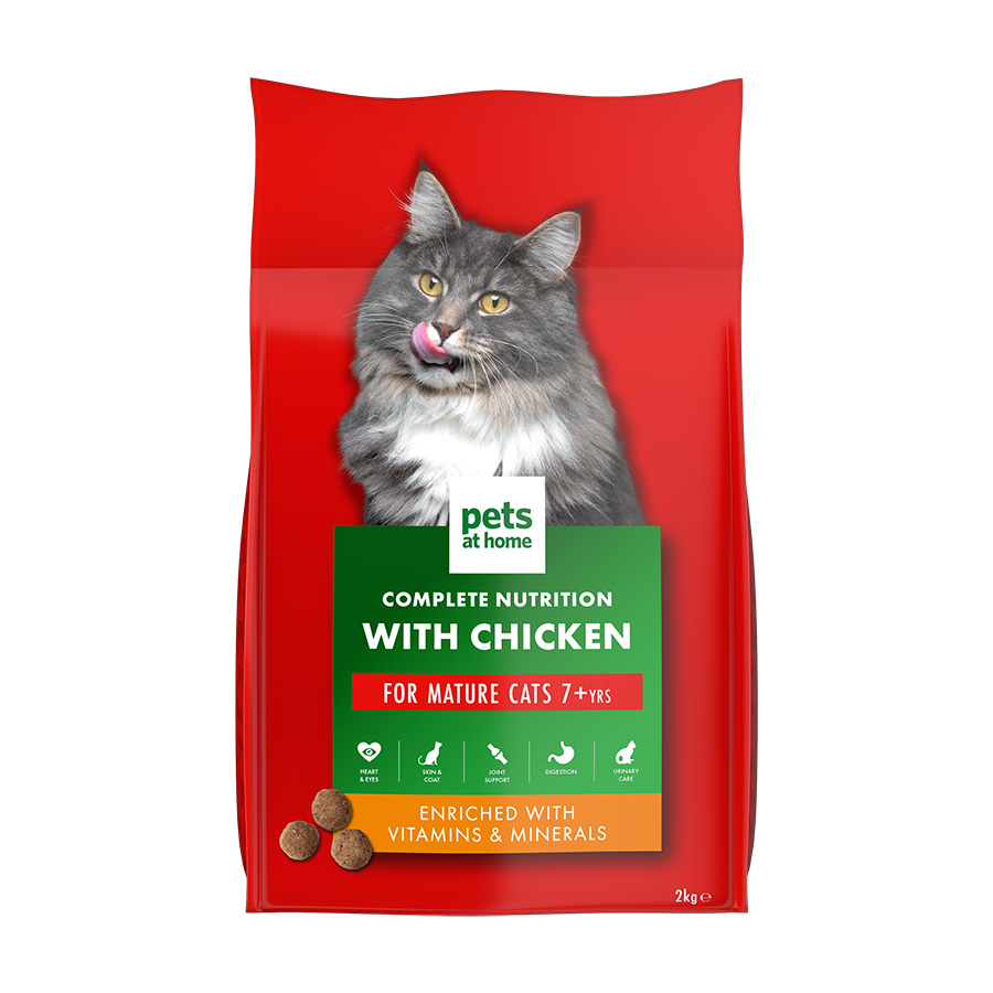 Pets at Home Complete Nutrition Dry Mature Cat Food with Chicken