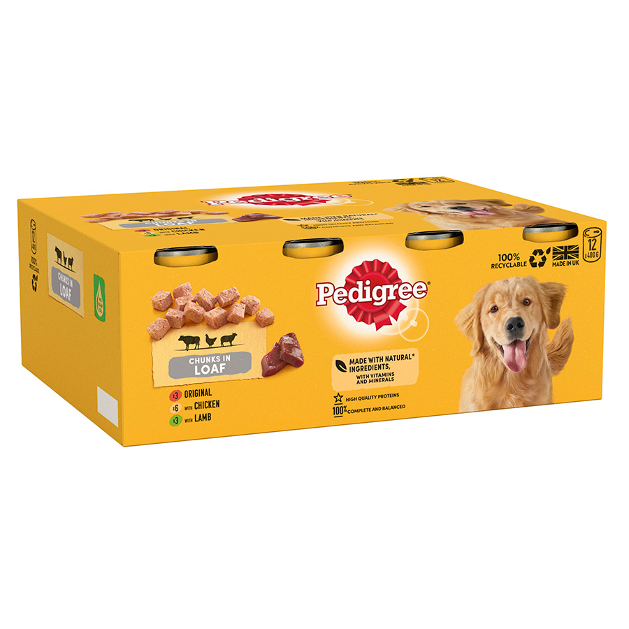 Pedigree loaf dog food best sale