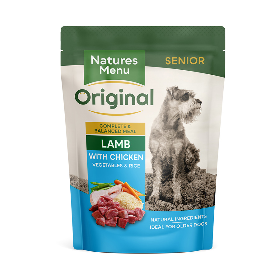 Natures Menu Senior Dog Food Lamb Chicken Pouch Pets