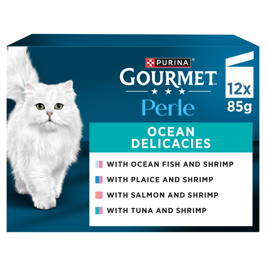 Gourmet Perle Adult Wet Cat Food Ocean Delicacies in Gravy