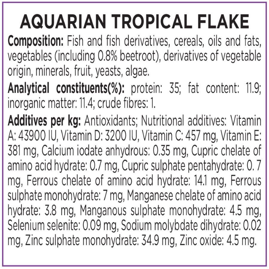 Aquarian tropical fish flakes 50g hotsell