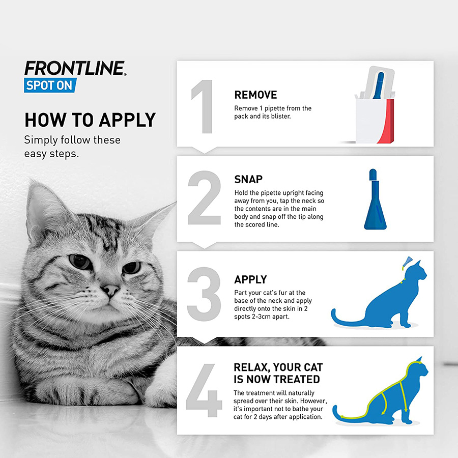 Frontline Spot On Flea Tick Treatment Cat Pets