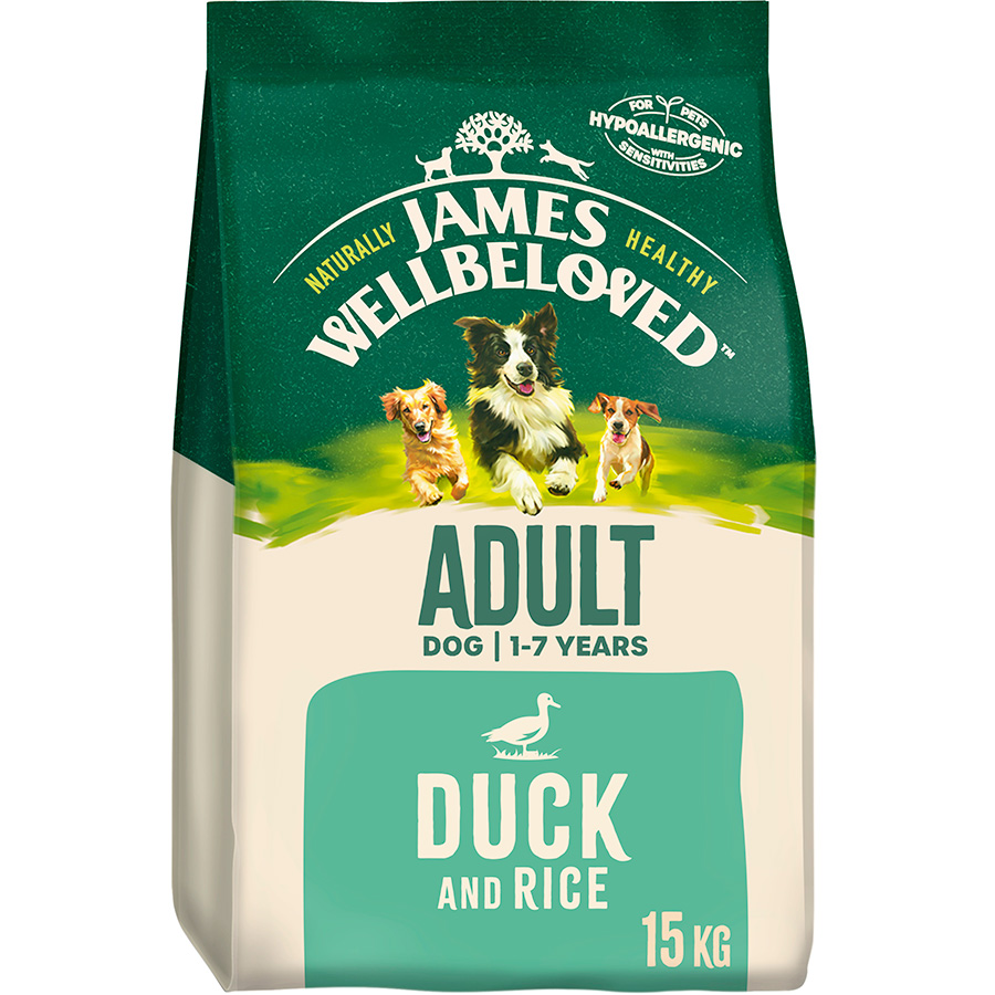 James Wellbeloved Complete Adult Dry Dog Food Duck Rice Pets