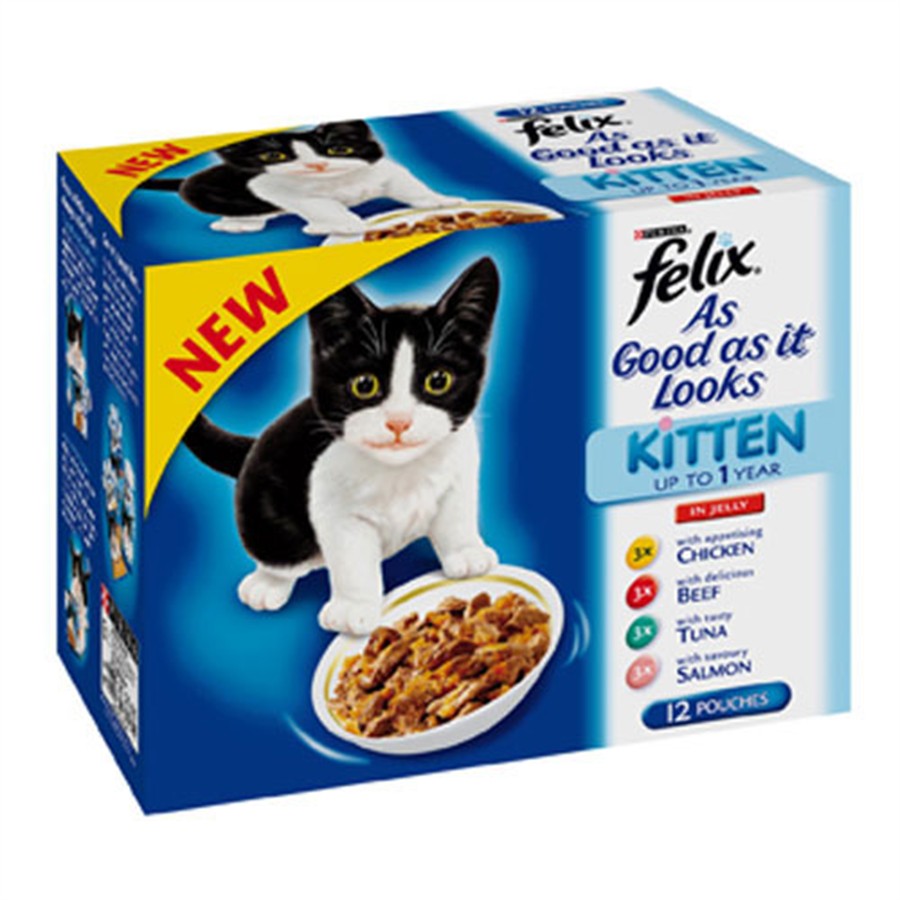 Felix As Good As It Looks Kitten Wet Cat Food Mixed Selection In Jelly Pets