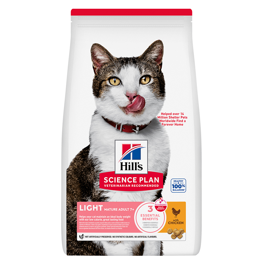 Hill's Science Plan Light Mature Adult Dry Cat Food with Chicken